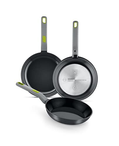 BRA COOKWARE Life Ceramic Nonstick Sauté Pan w/Glass Lid | 12.6 Inch 4.79 Quart Recycled Aluminum Deep Pan | Dual-Handle Braiser | Ceramic Non-Stick Coating | PFOA Free | All Cooktops & Oven Safe