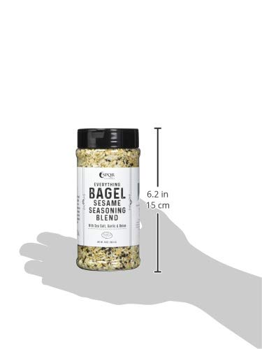 Everything Bagel Seasoning Blend Original XL 10 Ounce Jar. Delicious Blend of Sea Salt and Spices Dried Minced Garlic & Onion Flakes. Bagel Allspice.