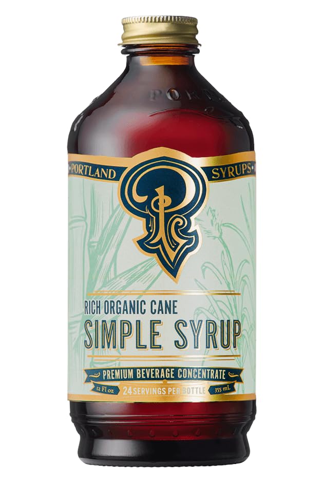 Portland Syrups Brown Sugar Simple Syrup - Drink Mix for Crafting Cocktails, Sugar Syrup for Drinks, Simple Syrup for Coffee, Mocktails, Baking, 12 oz, Pack of 2