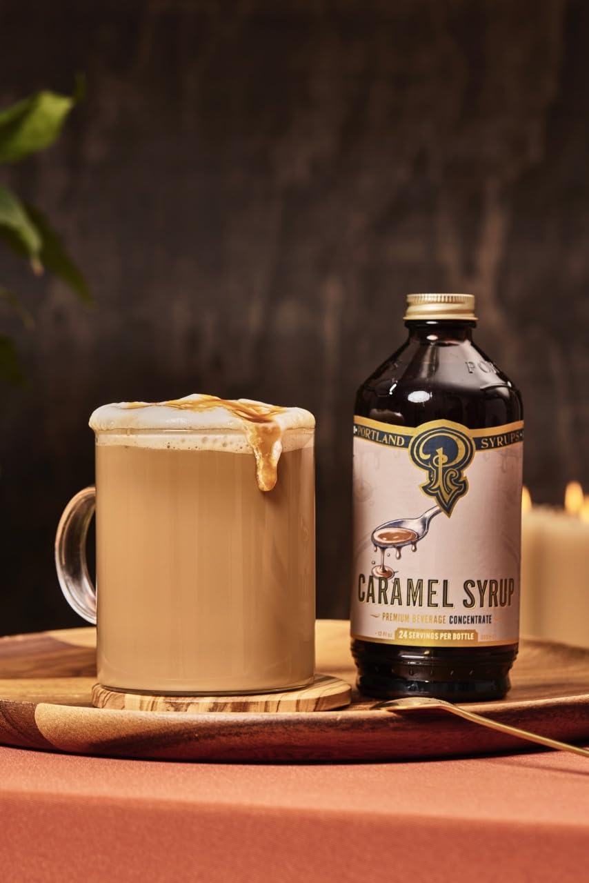 Portland Syrups Brown Sugar Simple Syrup - Drink Mix for Crafting Cocktails, Sugar Syrup for Drinks, Simple Syrup for Coffee, Mocktails, Baking, 12 oz, Pack of 2
