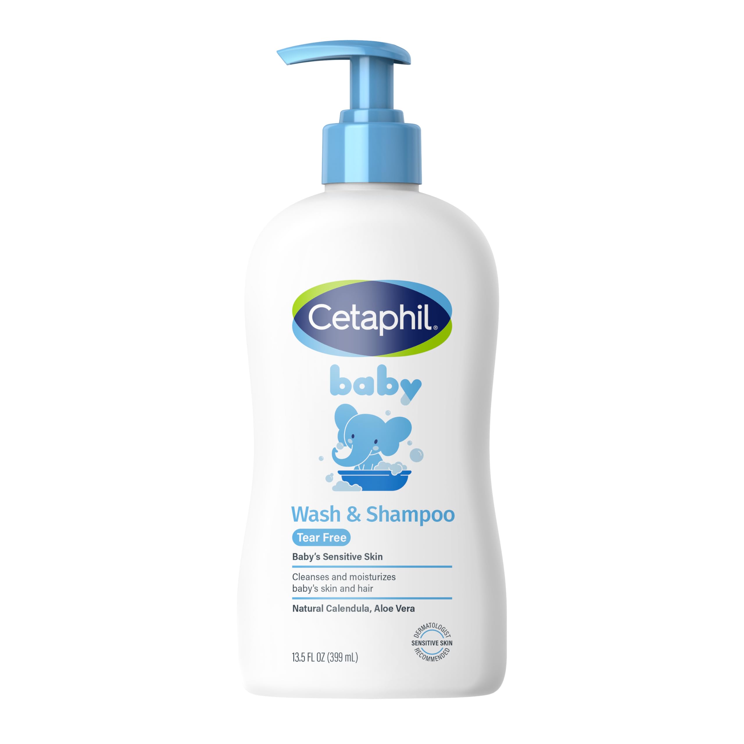 Cetaphil Baby Wash & Shampoo Plus Body Lotion, Healthy Skin Essentials, Head to Toe Hydration for up to 24 Hours, for Delicate, Sensitive Skin, 2-Pack,White