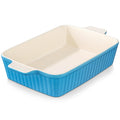 MALACASA 4.4 QT Baking Dish, 9x13 Large Casserole Dish for Oven, Ceramic Baking Pan, Rectangular Lasagna Pan Deep with Handles for Baking, Durable Microwave Oven Safe, Wedding Gift,White, Series BAKE-BAKE