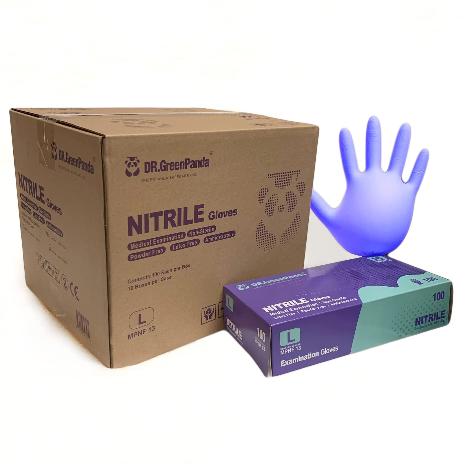 Nitrile Gloves - 3 Mil - Food Safe & Medical Exam Disposable Gloves - Latex Free Powder Free Non-Sterile