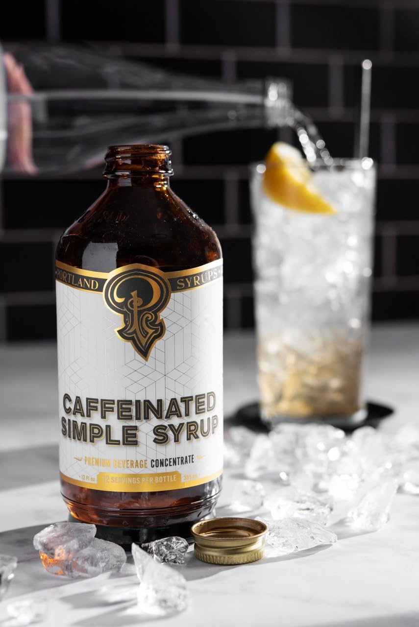 Portland Syrups Brown Sugar Simple Syrup - Drink Mix for Crafting Cocktails, Sugar Syrup for Drinks, Simple Syrup for Coffee, Mocktails, Baking, 12 oz, Pack of 2