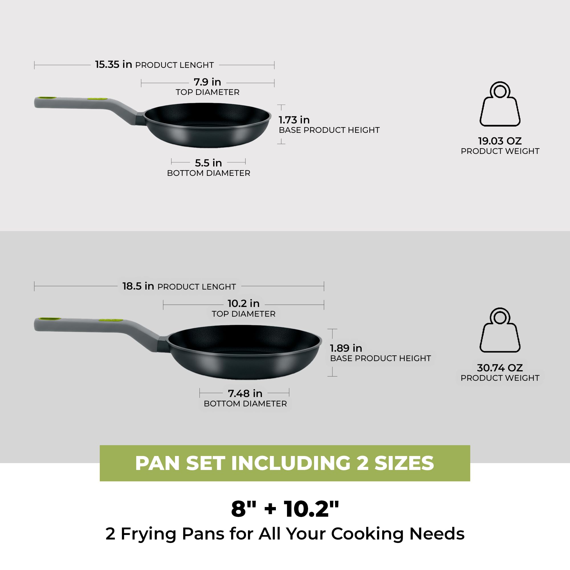 BRA COOKWARE Life Ceramic Nonstick Sauté Pan w/Glass Lid | 12.6 Inch 4.79 Quart Recycled Aluminum Deep Pan | Dual-Handle Braiser | Ceramic Non-Stick Coating | PFOA Free | All Cooktops & Oven Safe
