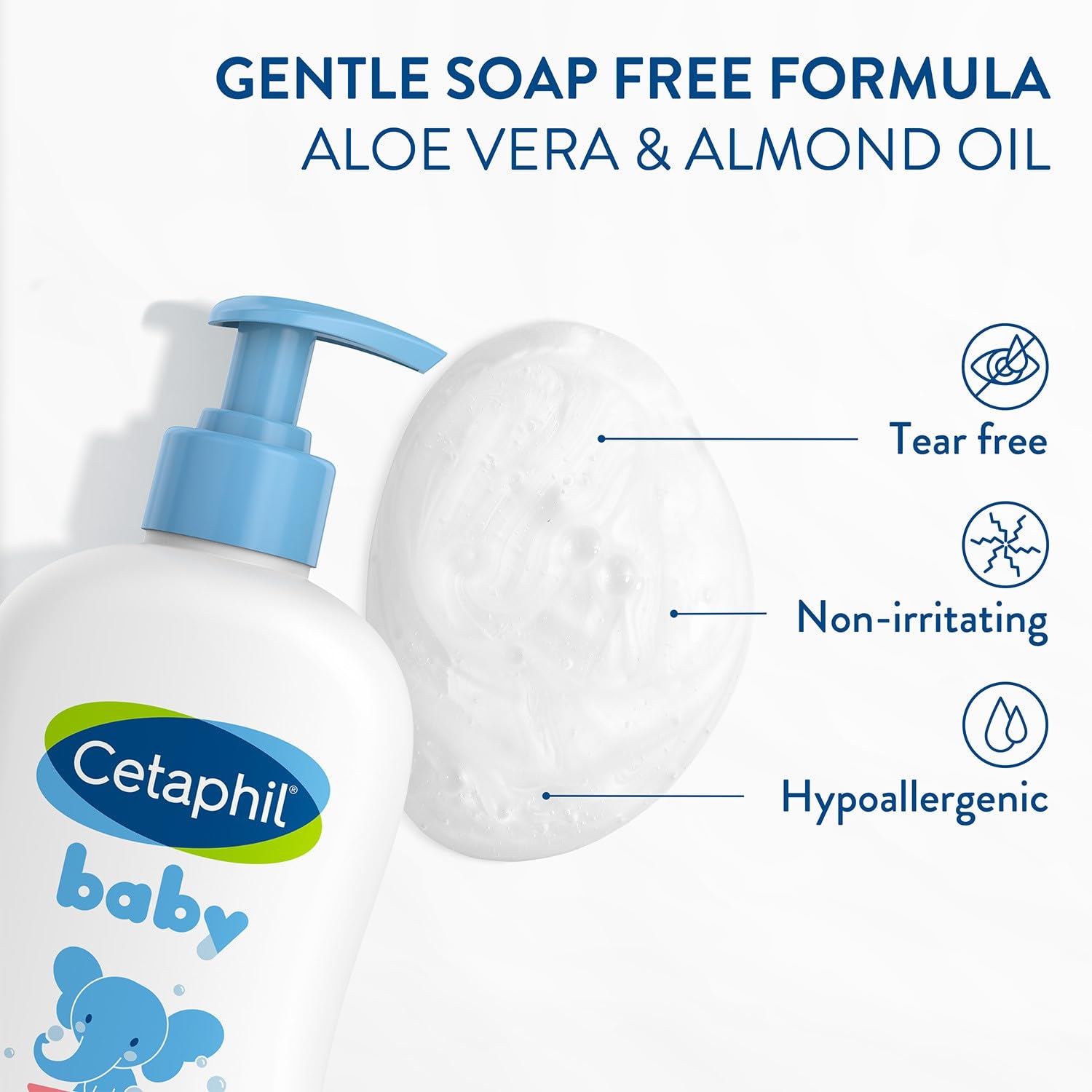 Cetaphil Baby Wash & Shampoo Plus Body Lotion, Healthy Skin Essentials, Head to Toe Hydration for up to 24 Hours, for Delicate, Sensitive Skin, 2-Pack,White