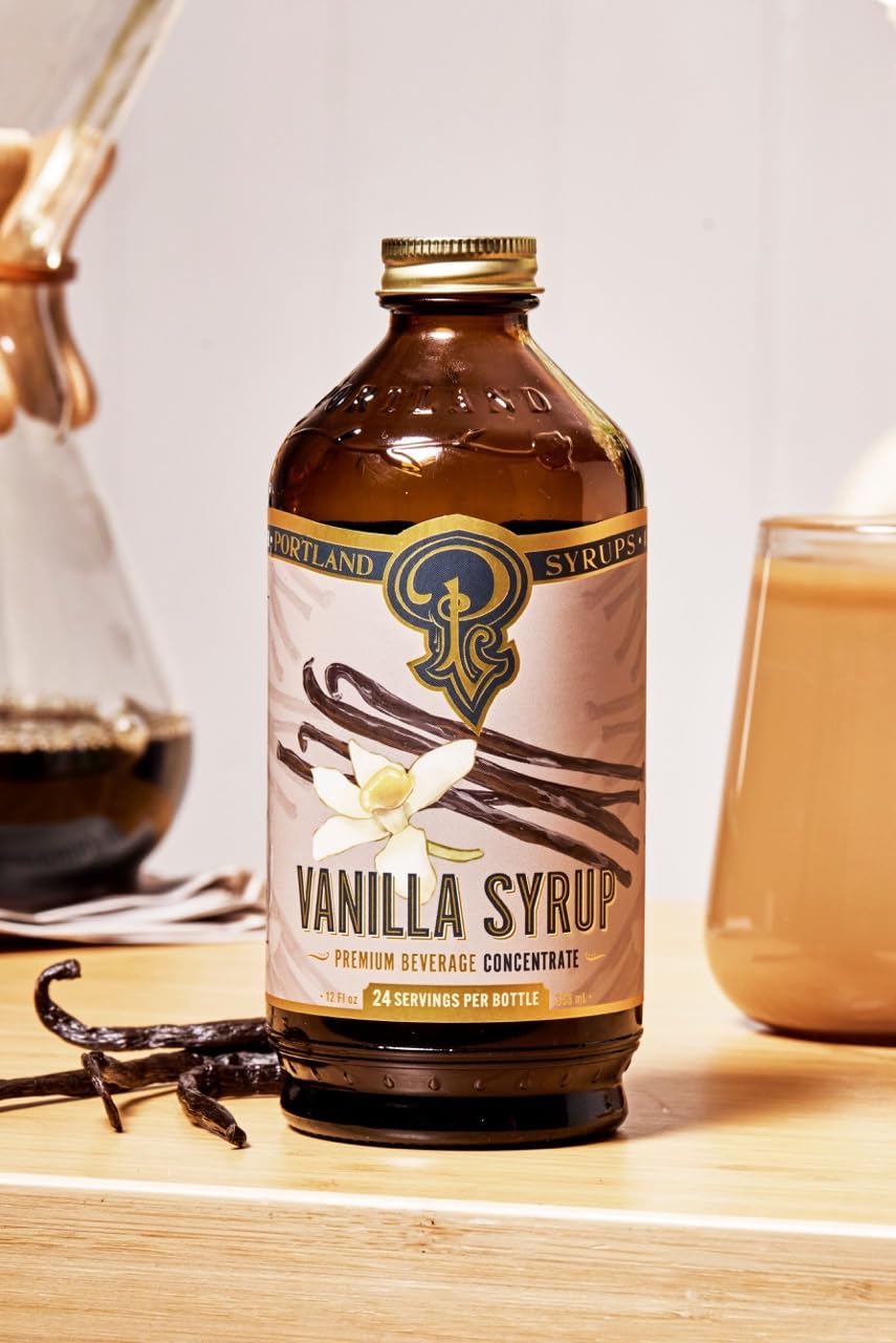Portland Syrups Brown Sugar Simple Syrup - Drink Mix for Crafting Cocktails, Sugar Syrup for Drinks, Simple Syrup for Coffee, Mocktails, Baking, 12 oz, Pack of 2