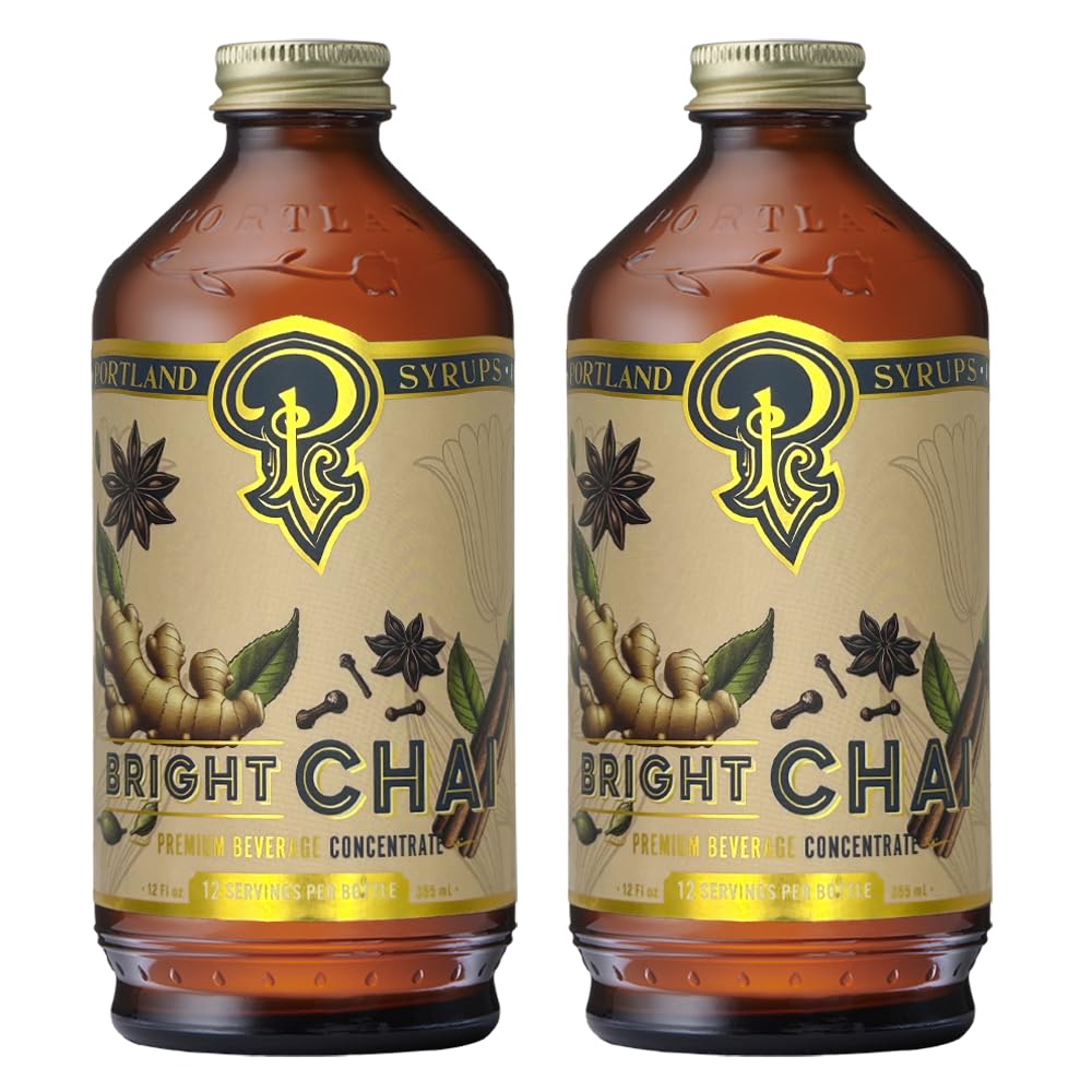 Portland Syrups Brown Sugar Simple Syrup - Drink Mix for Crafting Cocktails, Sugar Syrup for Drinks, Simple Syrup for Coffee, Mocktails, Baking, 12 oz, Pack of 2