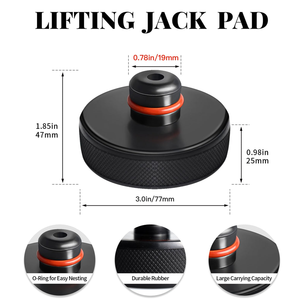 Chirano Lifting Jack Pads Compatible with Tesla Model 3/S/X/Y/Y Juniper, 4 Pucks with a Storage Case, Accessories for Tesla Vehicles 2013 to 2026