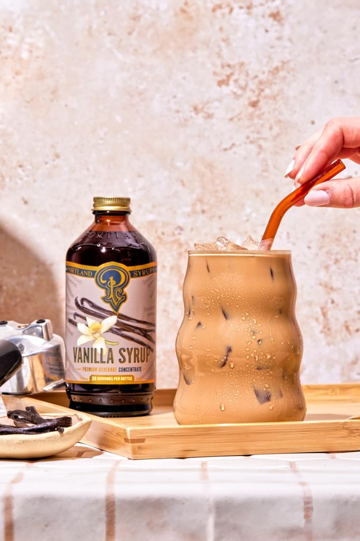 Portland Syrups Brown Sugar Simple Syrup - Drink Mix for Crafting Cocktails, Sugar Syrup for Drinks, Simple Syrup for Coffee, Mocktails, Baking, 12 oz, Pack of 2