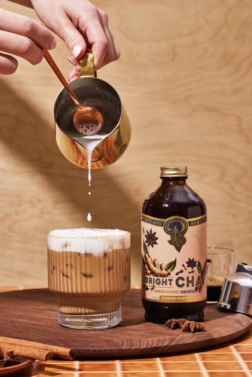 Portland Syrups Brown Sugar Simple Syrup - Drink Mix for Crafting Cocktails, Sugar Syrup for Drinks, Simple Syrup for Coffee, Mocktails, Baking, 12 oz, Pack of 2