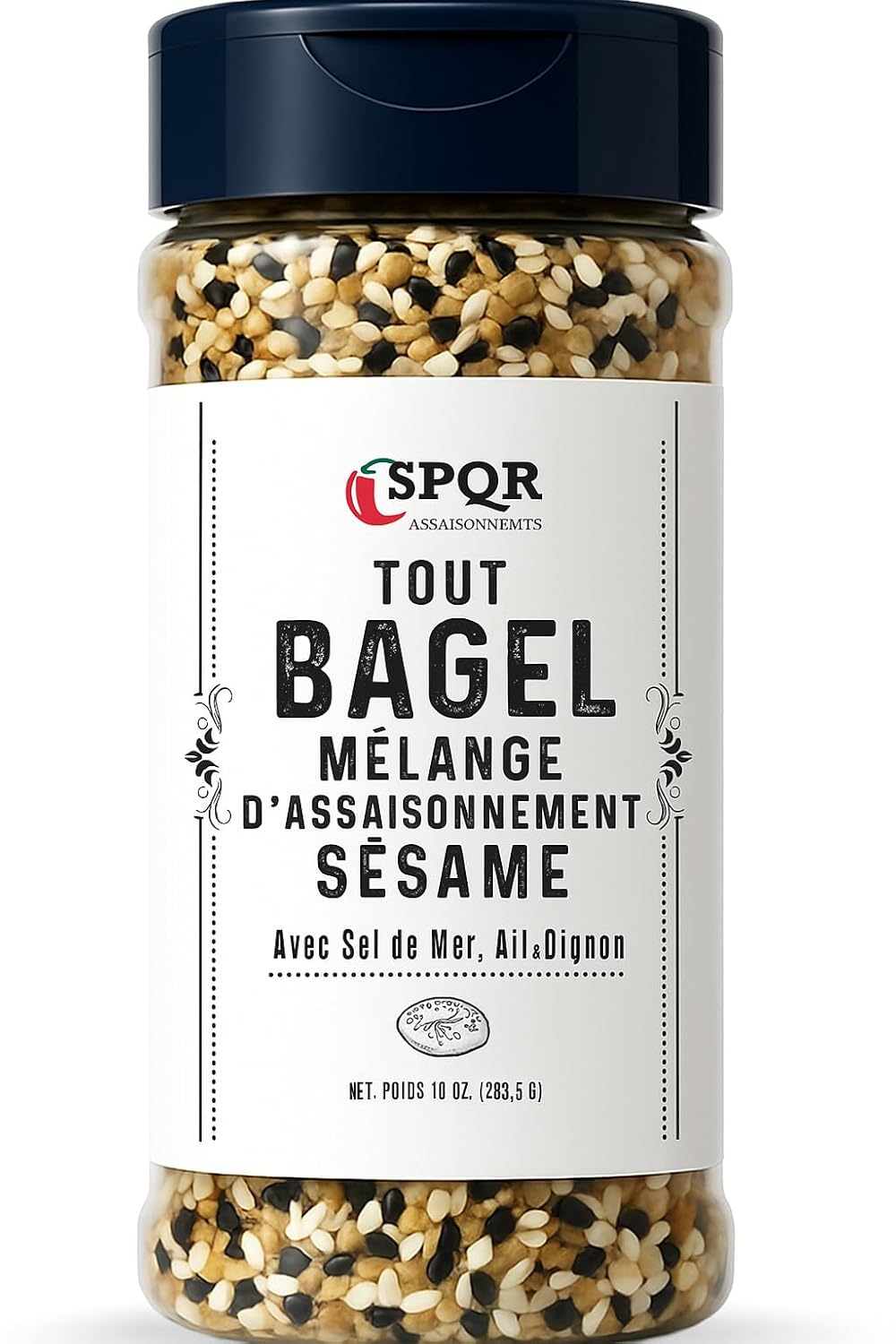 Everything Bagel Seasoning Blend Original XL 10 Ounce Jar. Delicious Blend of Sea Salt and Spices Dried Minced Garlic & Onion Flakes. Bagel Allspice.
