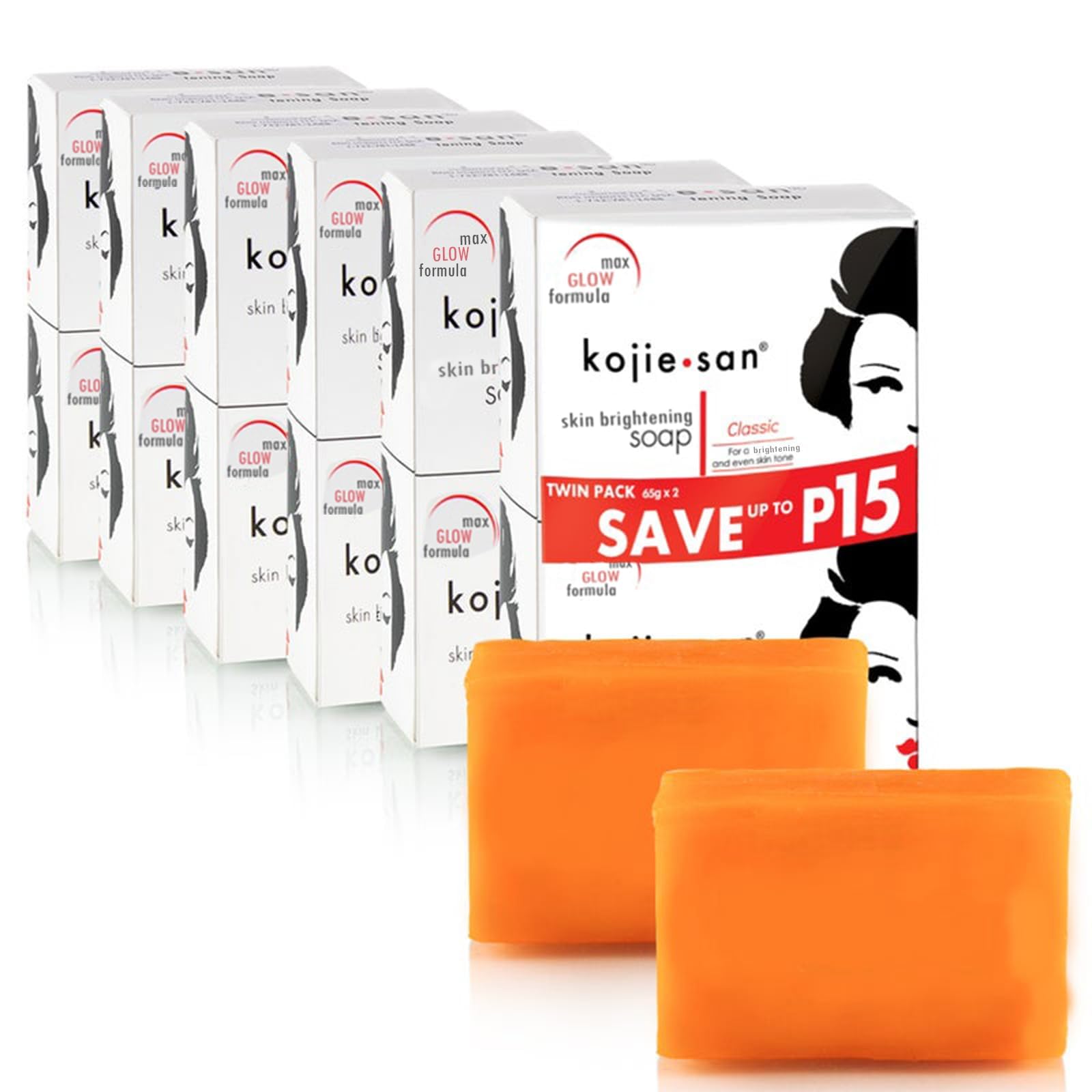 Kojie San Orange Whitening Soap, 3 x 65 g