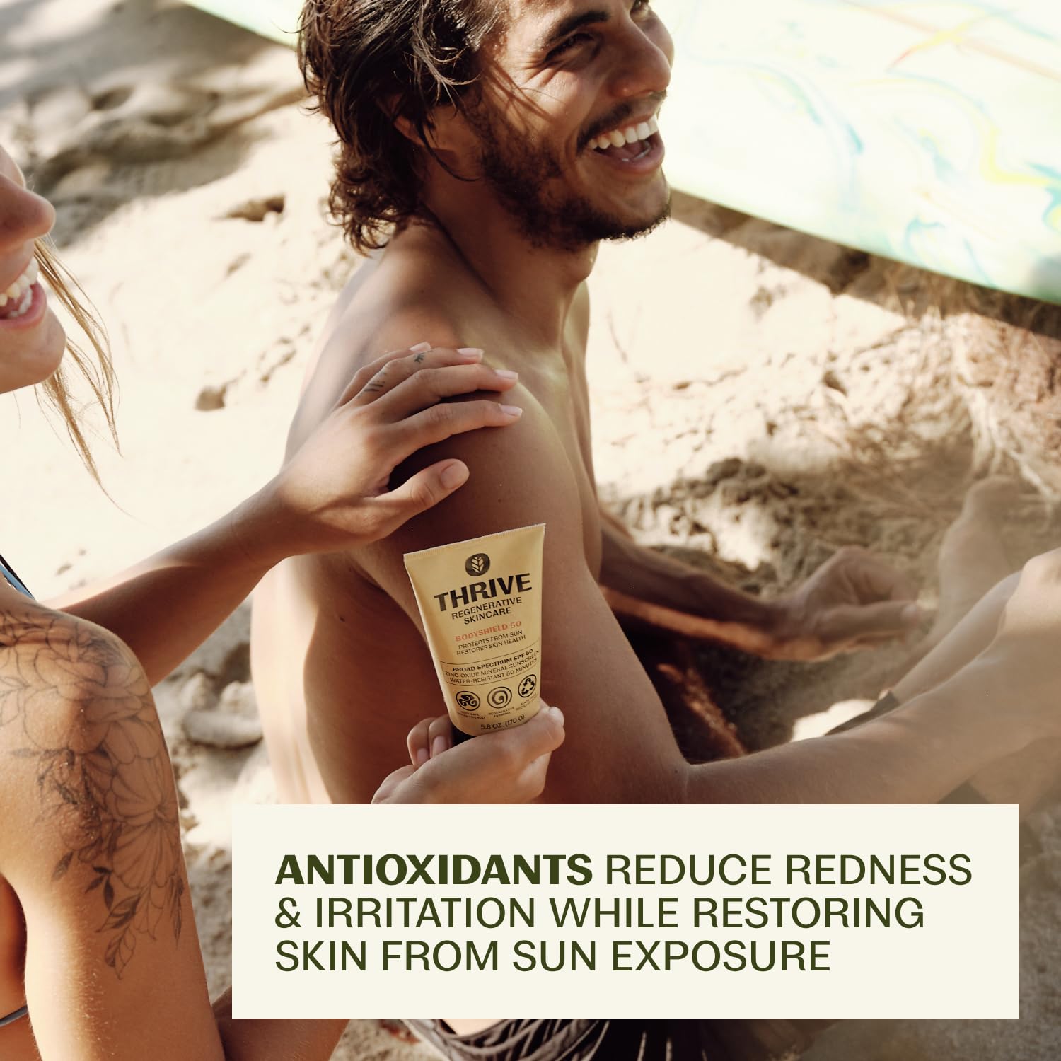 Thrive Natural Care Reef Safe Sunscreen SPF50 - Hawaii 104 Reef Act Compliant - Mineral Sunscreen Non-Nano Zinc Oxide - Vegan, (5.8 Oz (Pack of 1))