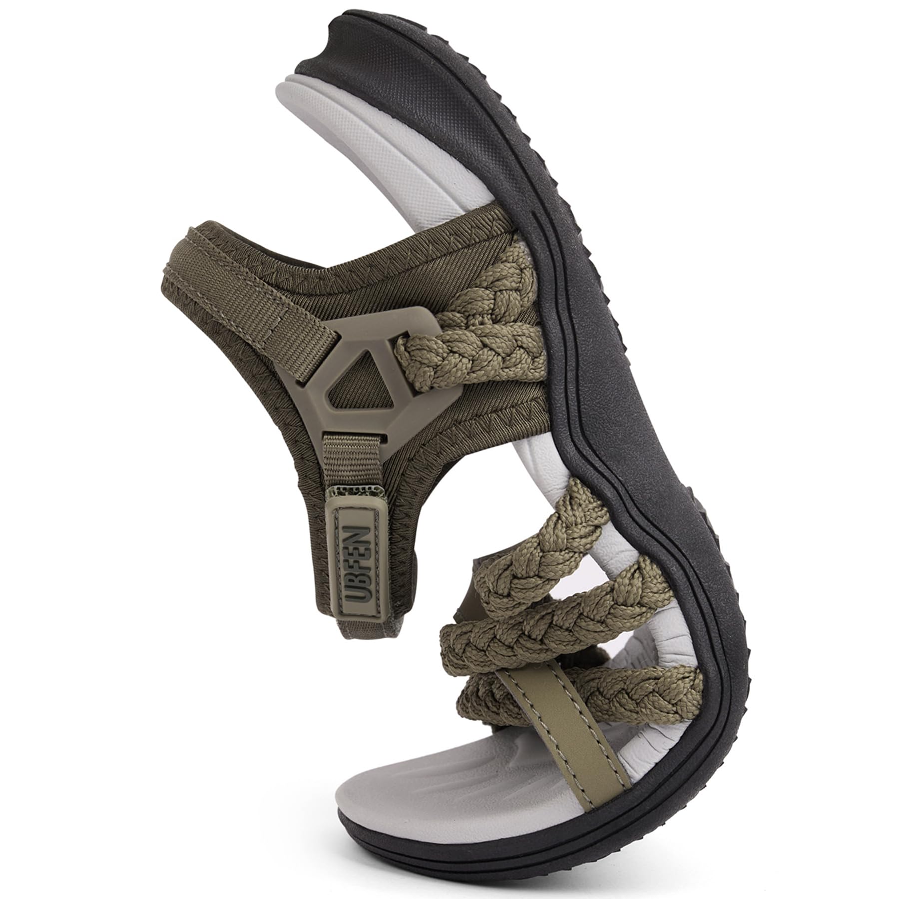 UBFEN Womens Hiking Sandals Walking Outdoor Sports Comfortable Water Sandals with Arch Support Comfortable for Beach Camping Travel Golf