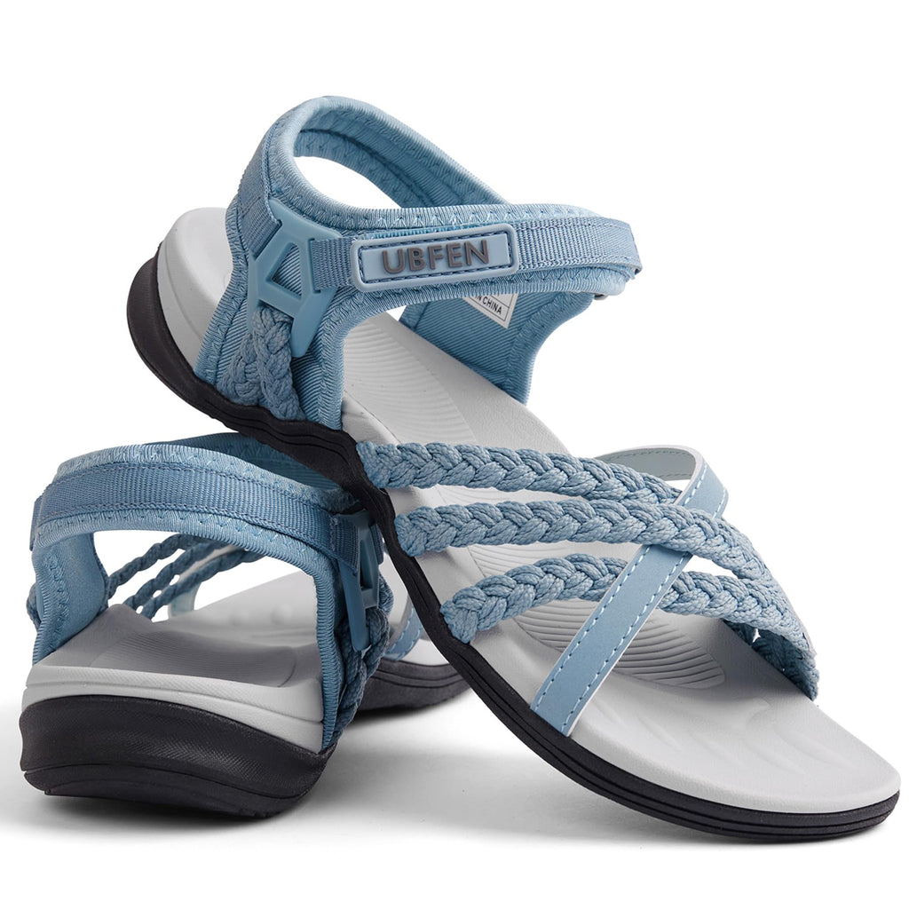 UBFEN Womens Hiking Sandals Walking Outdoor Sports Comfortable Water Sandals with Arch Support Comfortable for Beach Camping Travel Golf