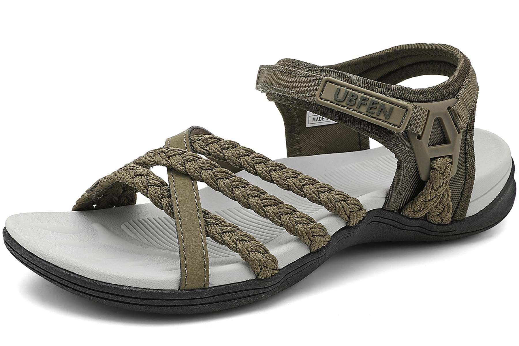 UBFEN Womens Hiking Sandals Walking Outdoor Sports Comfortable Water Sandals with Arch Support Comfortable for Beach Camping Travel Golf