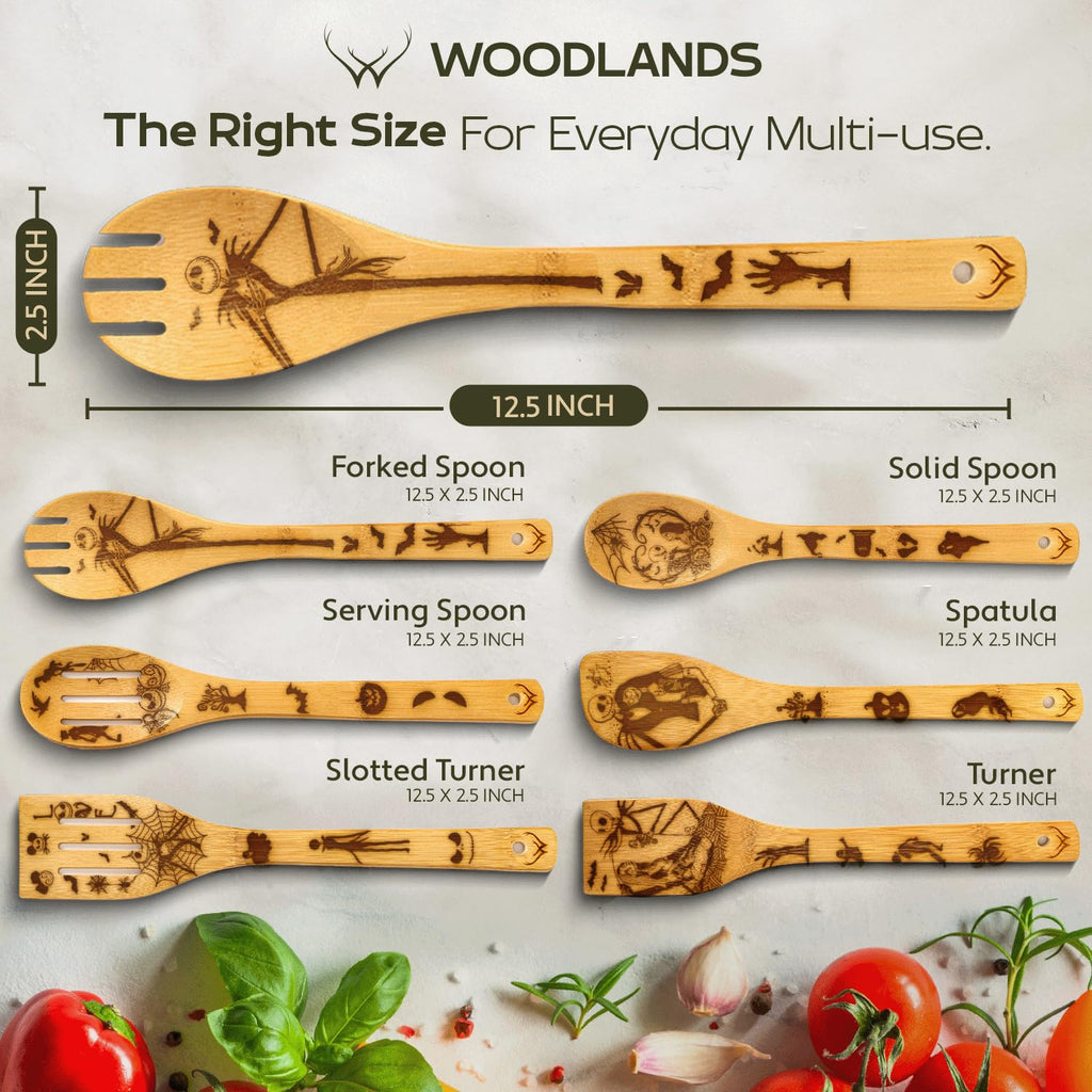 Wooden Spoons for Cooking set of 6 – Premium Wooden Utensil set for everyday use – Versatile Cooking utensils set safe for nonstick pans – Durable wooden spoon kitchen utensils set