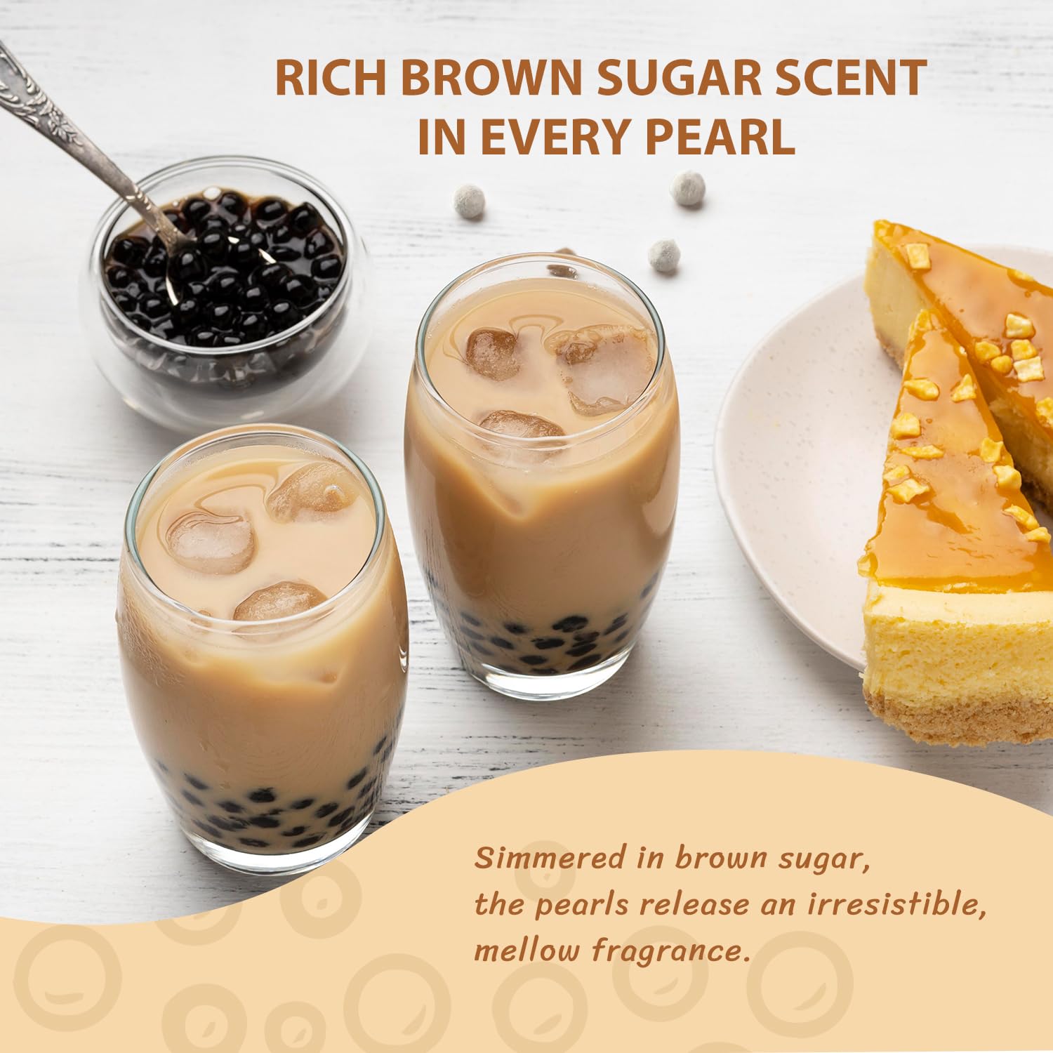 Soeos Tapioca Pearls 2.2 lb (998g), Boba Pearls for Bubble Tea, Beverages, Sweets, Ice Cream, Shakes, Desserts & Smoothies Topping - Ready in 5 Minutes