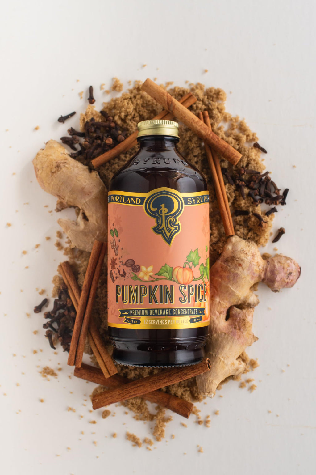 Portland Syrups Brown Sugar Simple Syrup - Drink Mix for Crafting Cocktails, Sugar Syrup for Drinks, Simple Syrup for Coffee, Mocktails, Baking, 12 oz, Pack of 2