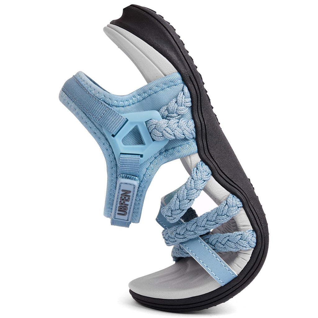 UBFEN Womens Hiking Sandals Walking Outdoor Sports Comfortable Water Sandals with Arch Support Comfortable for Beach Camping Travel Golf
