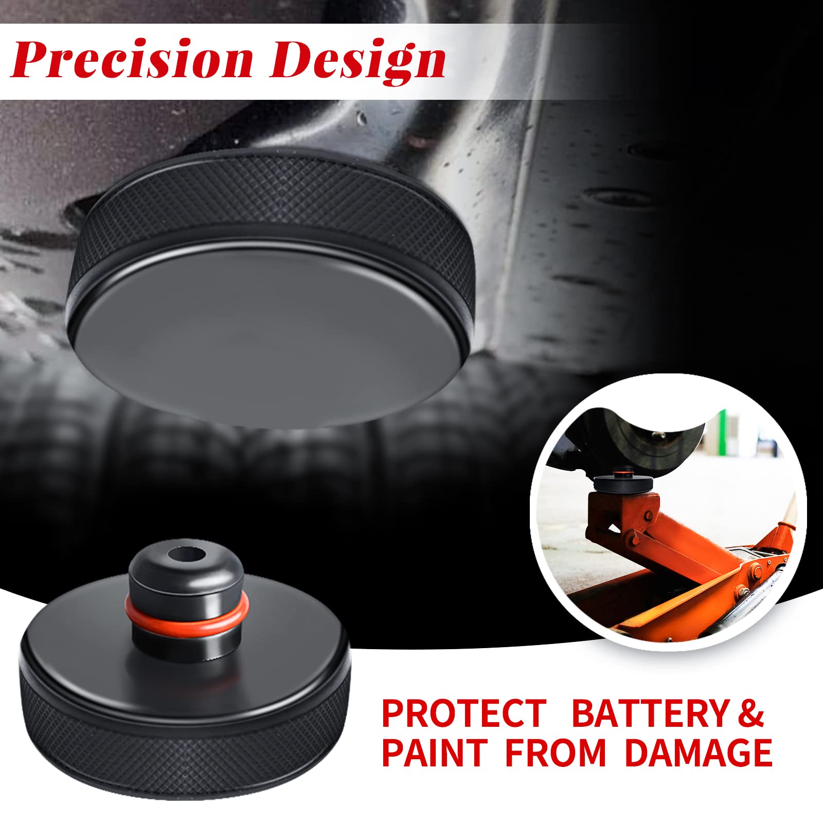 Chirano Lifting Jack Pads Compatible with Tesla Model 3/S/X/Y/Y Juniper, 4 Pucks with a Storage Case, Accessories for Tesla Vehicles 2013 to 2026