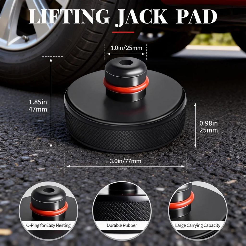 Tesla Jack Pads Lifting Jack Pad for Tesla Model 3/Y/S/X – Waterproof Tesla Pucks with Storage Case, Safe Jacking Protection for Tire Changes, Garage Repairs Tools Kit & Roadside Maintenance (4 Pack)