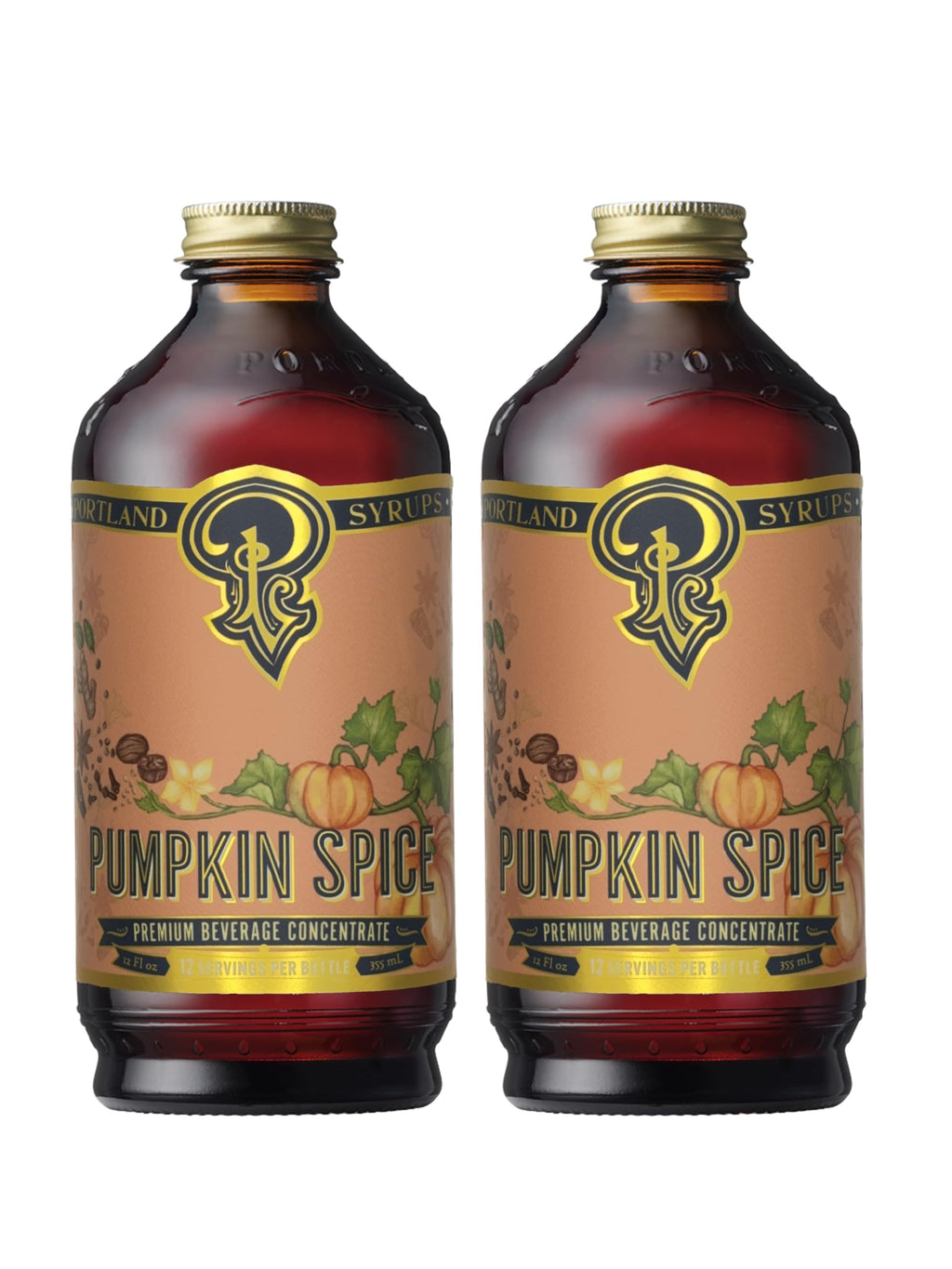 Portland Syrups Brown Sugar Simple Syrup - Drink Mix for Crafting Cocktails, Sugar Syrup for Drinks, Simple Syrup for Coffee, Mocktails, Baking, 12 oz, Pack of 2