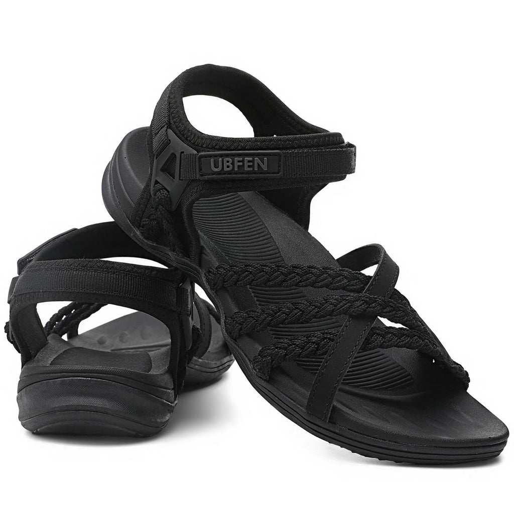 UBFEN Womens Hiking Sandals Walking Outdoor Sports Comfortable Water Sandals with Arch Support Comfortable for Beach Camping Travel Golf
