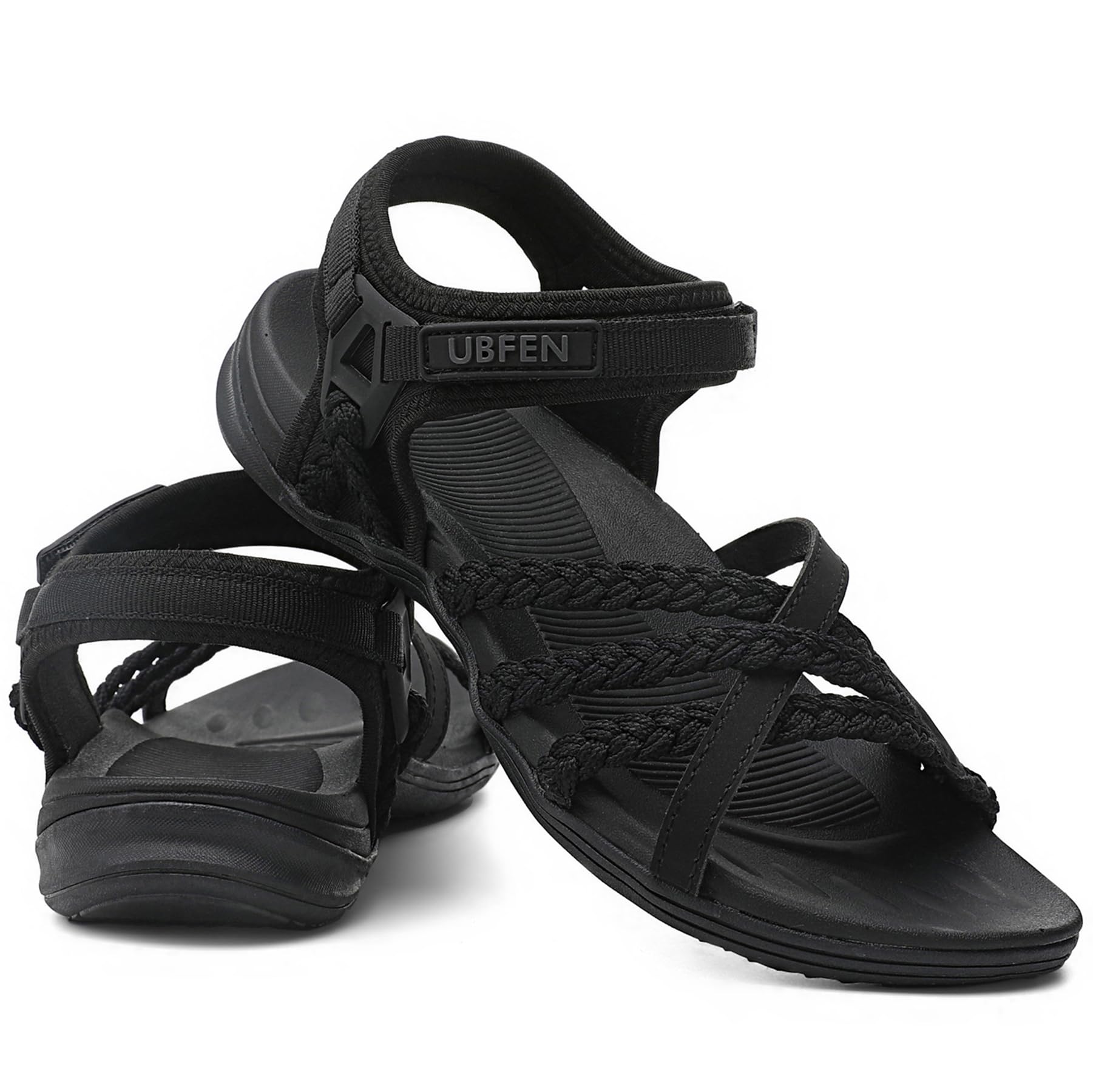 UBFEN Womens Hiking Sandals Walking Outdoor Sports Comfortable Water Sandals with Arch Support Comfortable for Beach Camping Travel Golf
