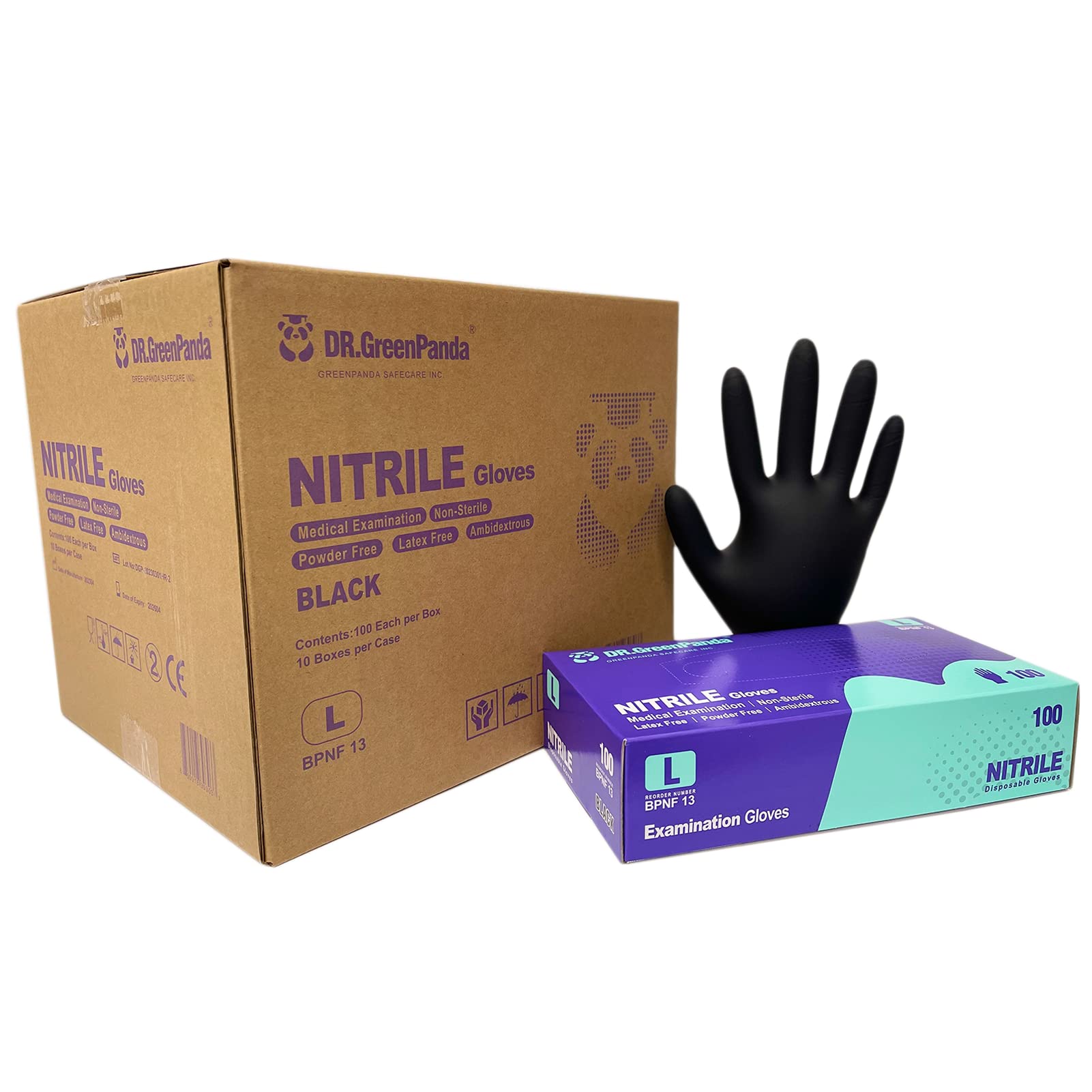 Nitrile Gloves - 3 Mil - Food Safe & Medical Exam Disposable Gloves - Latex Free Powder Free Non-Sterile
