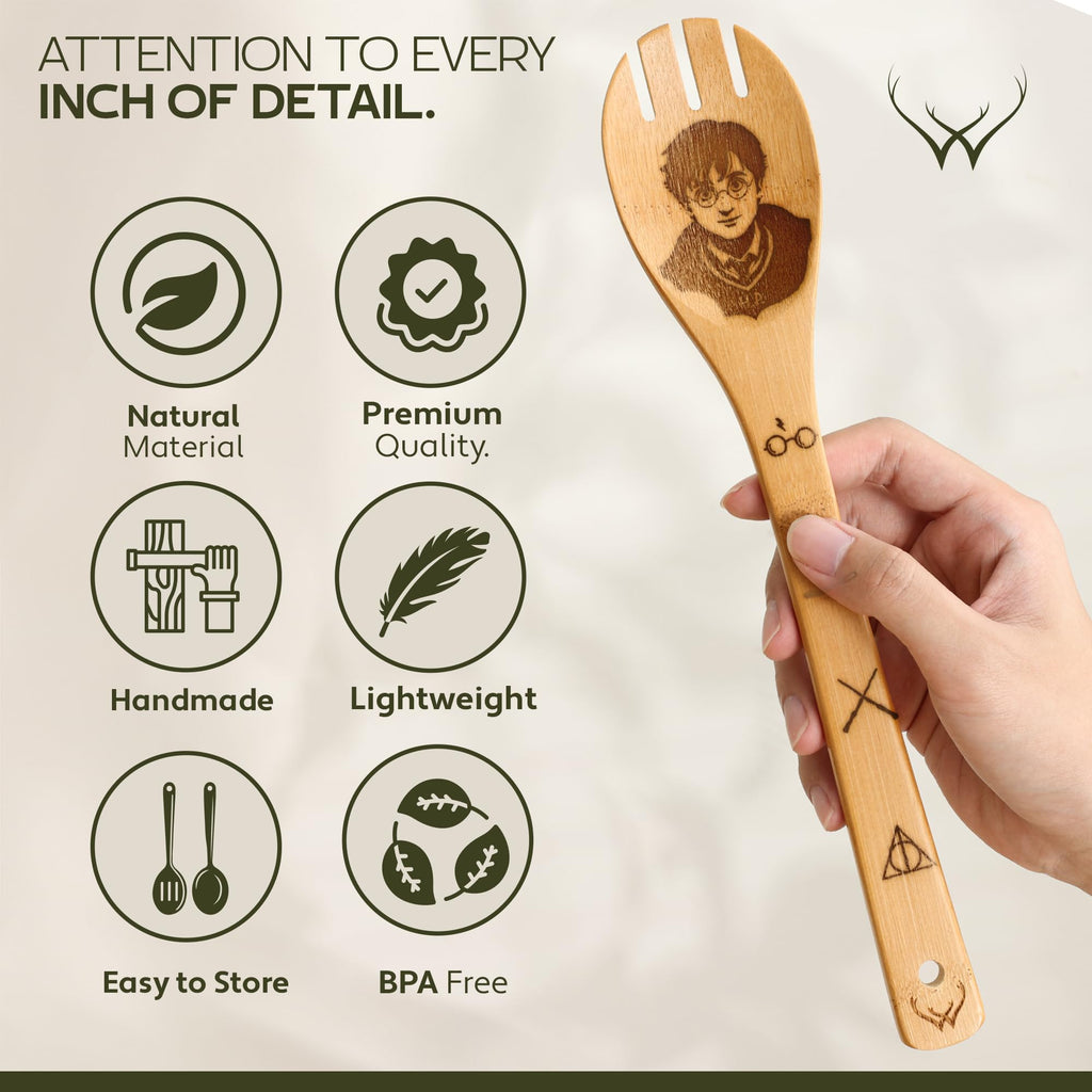 Wooden Spoons for Cooking set of 6 – Premium Wooden Utensil set for everyday use – Versatile Cooking utensils set safe for nonstick pans – Durable wooden spoon kitchen utensils set
