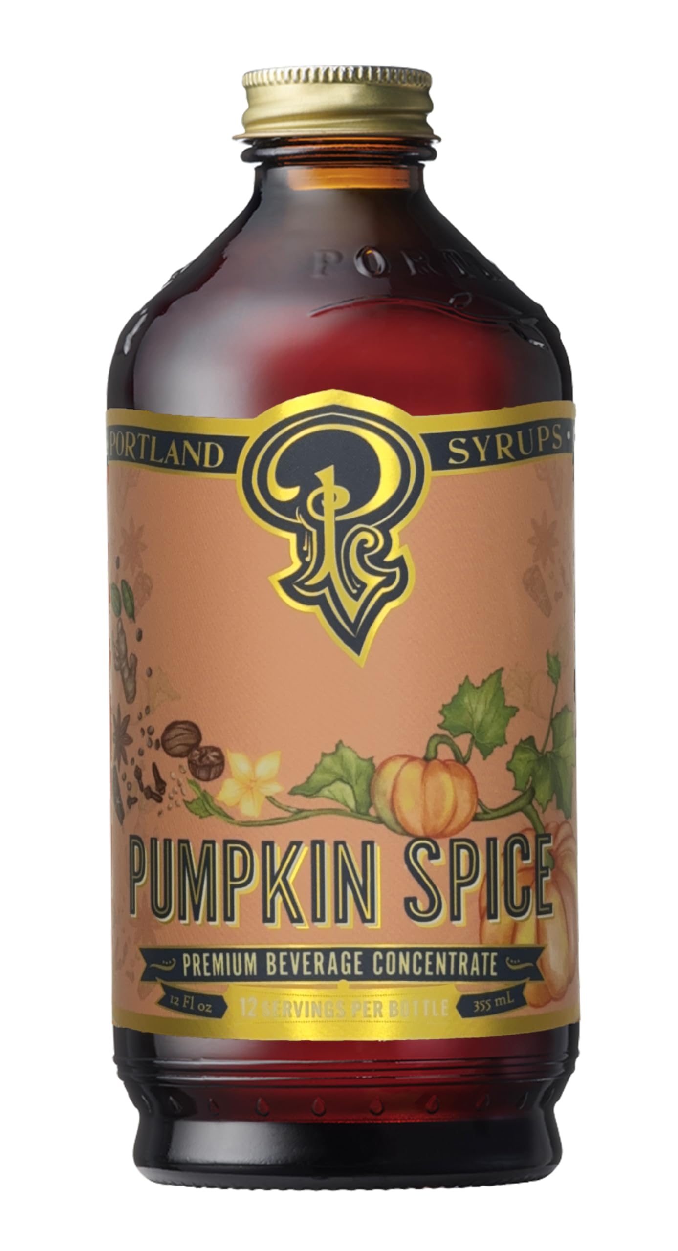 Portland Syrups Brown Sugar Simple Syrup - Drink Mix for Crafting Cocktails, Sugar Syrup for Drinks, Simple Syrup for Coffee, Mocktails, Baking, 12 oz, Pack of 2