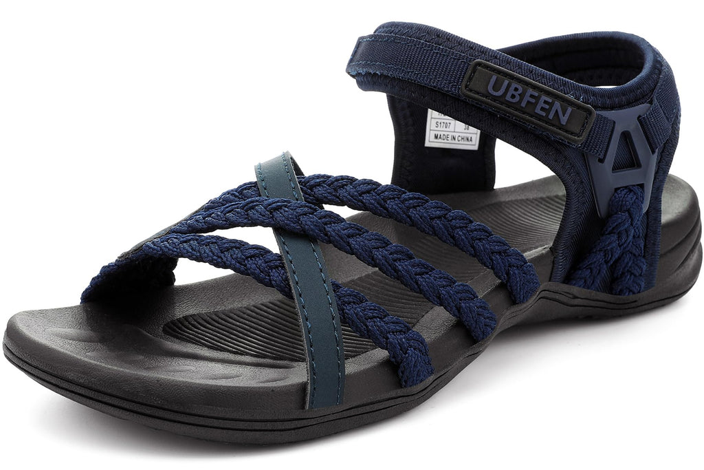 UBFEN Womens Hiking Sandals Walking Outdoor Sports Comfortable Water Sandals with Arch Support Comfortable for Beach Camping Travel Golf