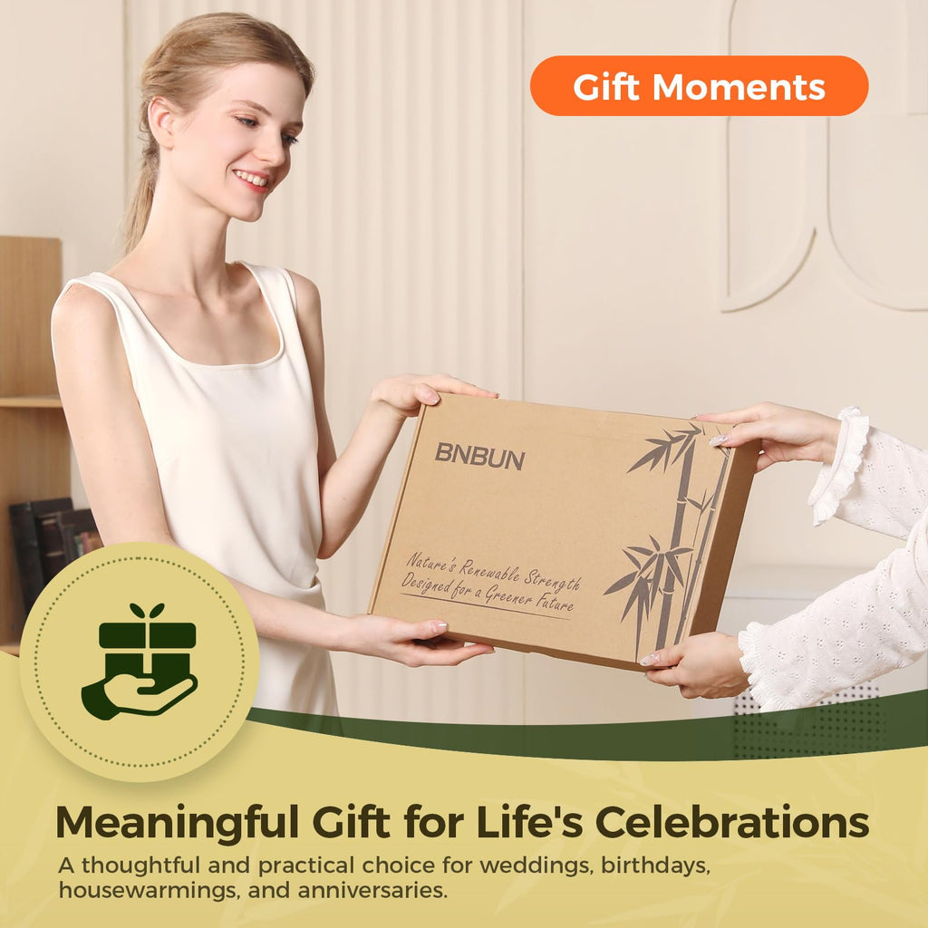 Bamboo Cutting Board for Kitchen – 3-Piece Wooden Boards with Juice Grooves, Side Handles, Non-Slip Mats – Perfect for Meat, Veggies Fruit,Cutting Board & Knife Sets – Ideal Kitchen Gift