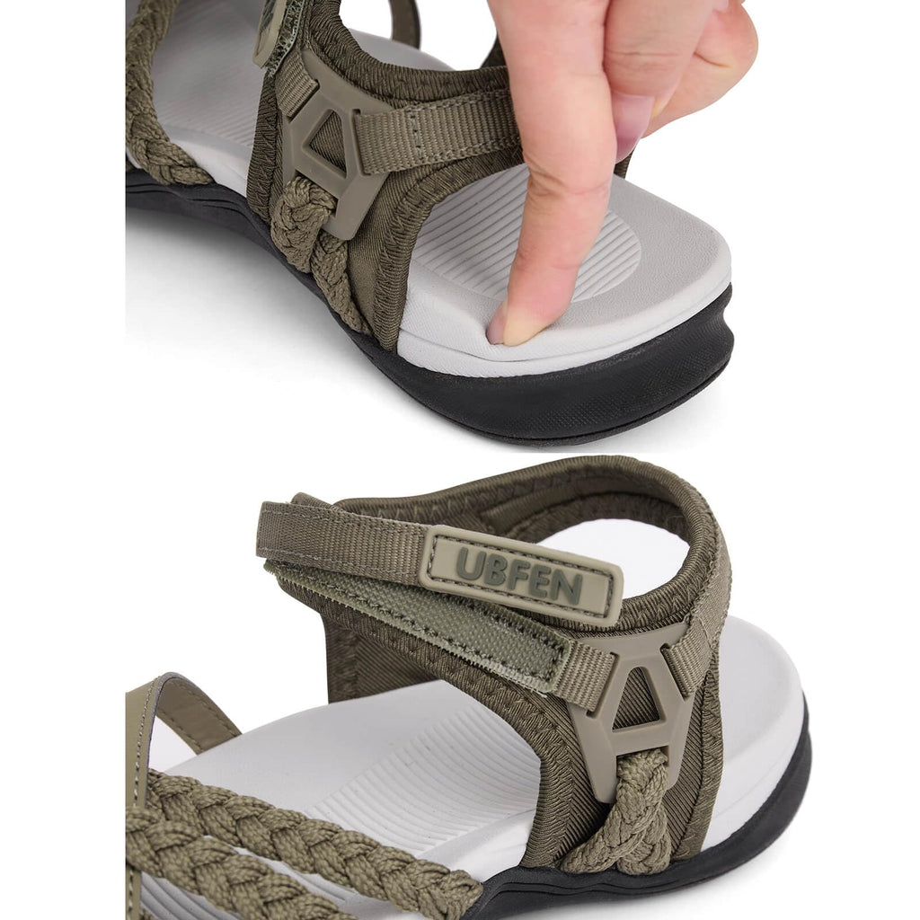 UBFEN Womens Hiking Sandals Walking Outdoor Sports Comfortable Water Sandals with Arch Support Comfortable for Beach Camping Travel Golf