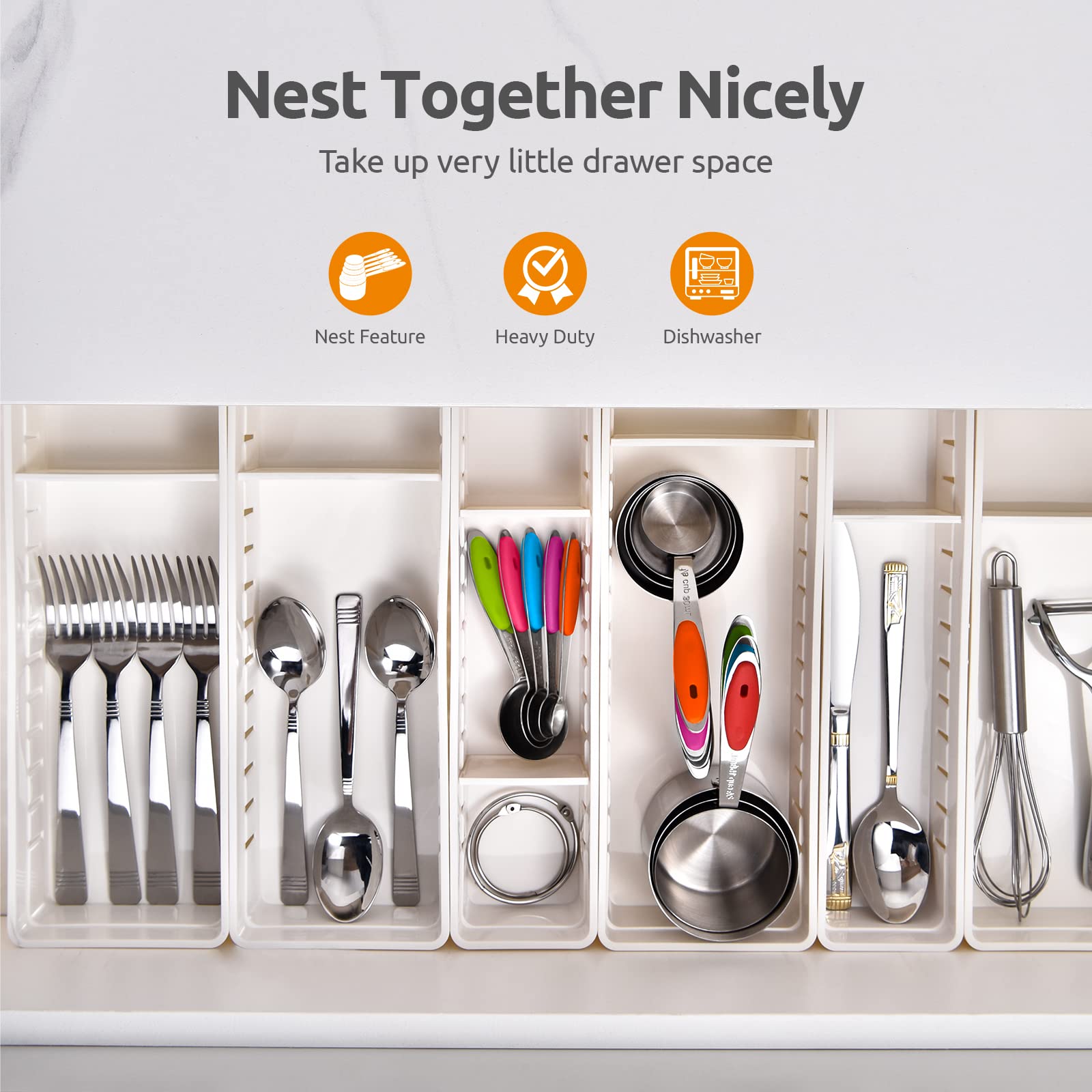 Measuring Cups : U-Taste 18/8 Stainless Steel Measuring Cups and Spoons Set of 10 Piece, Upgraded Thickness Handle(Black)