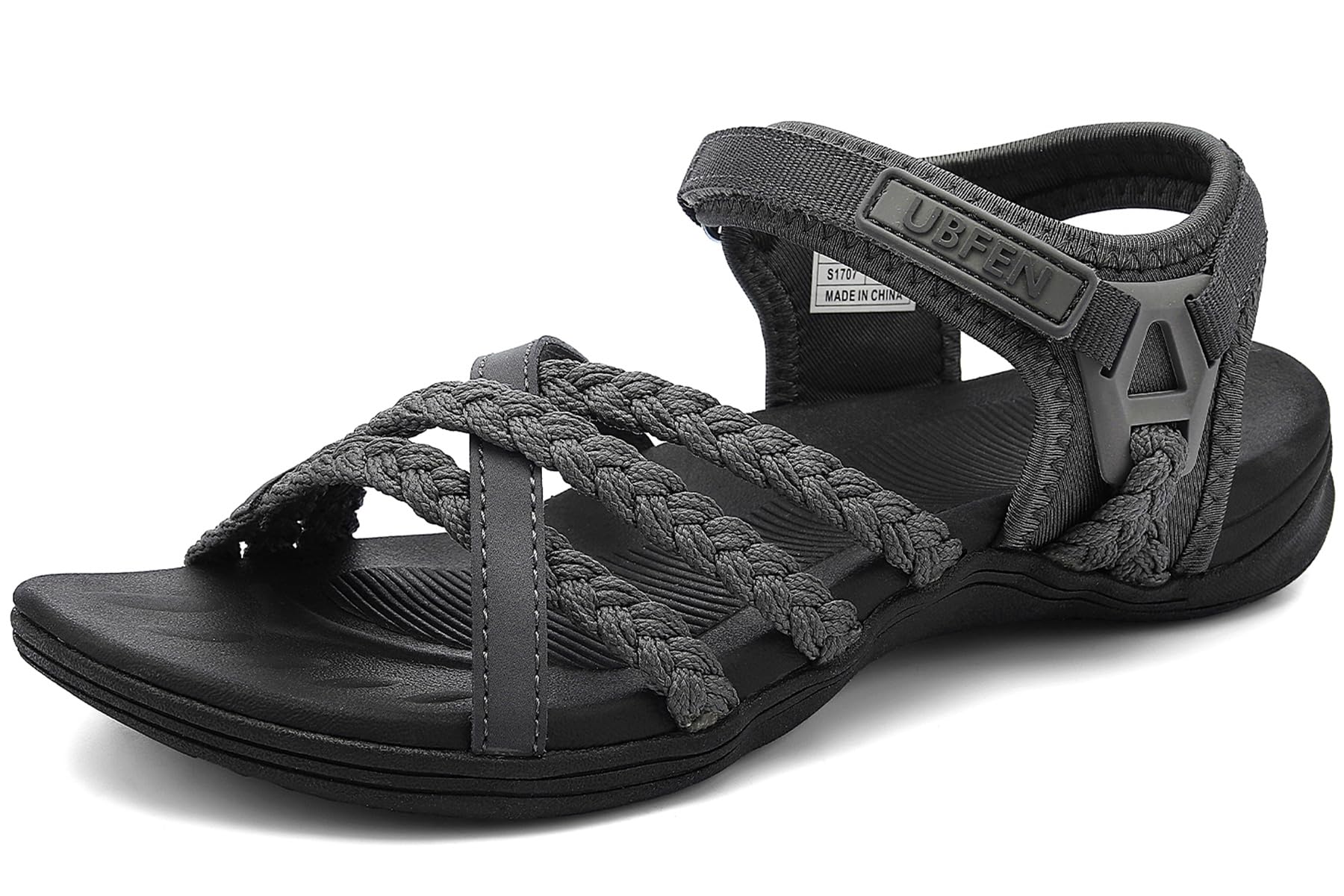 UBFEN Womens Hiking Sandals Walking Outdoor Sports Comfortable Water Sandals with Arch Support Comfortable for Beach Camping Travel Golf