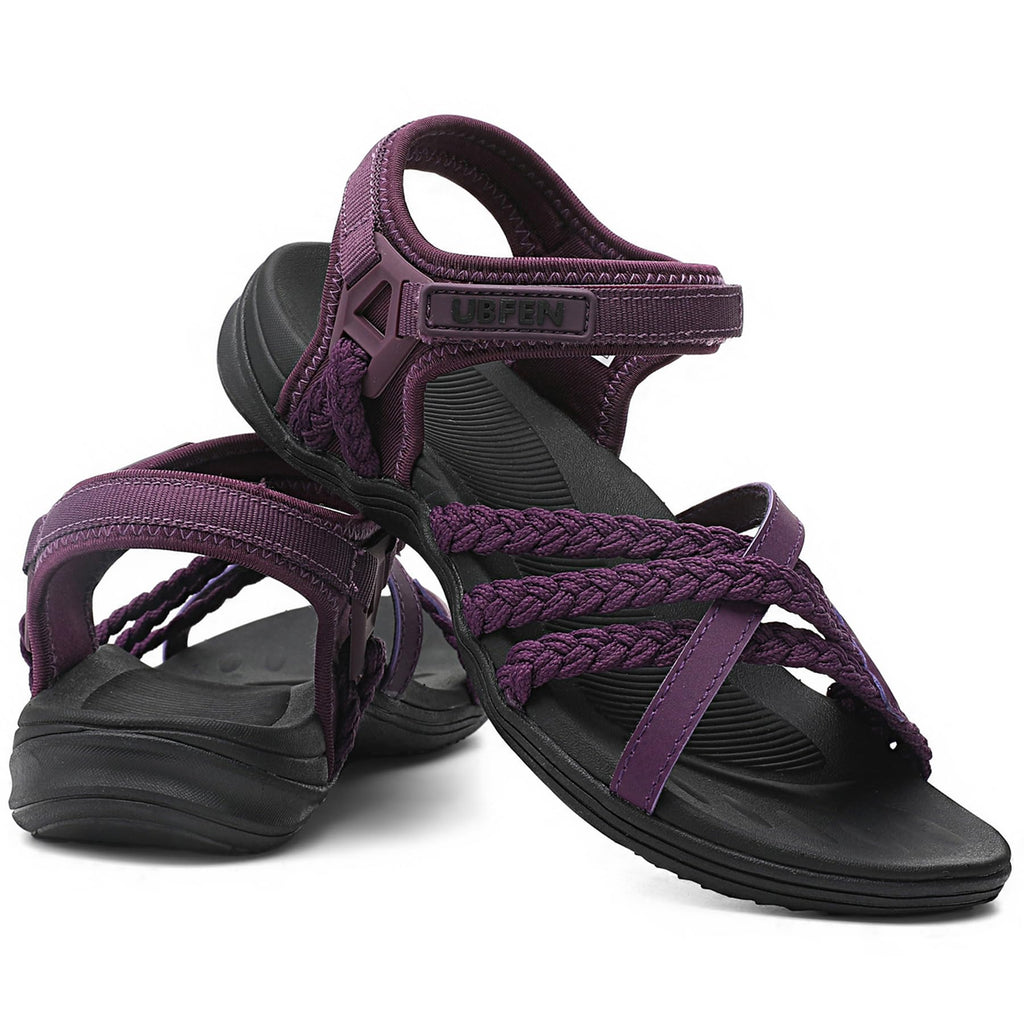 UBFEN Womens Hiking Sandals Walking Outdoor Sports Comfortable Water Sandals with Arch Support Comfortable for Beach Camping Travel Golf