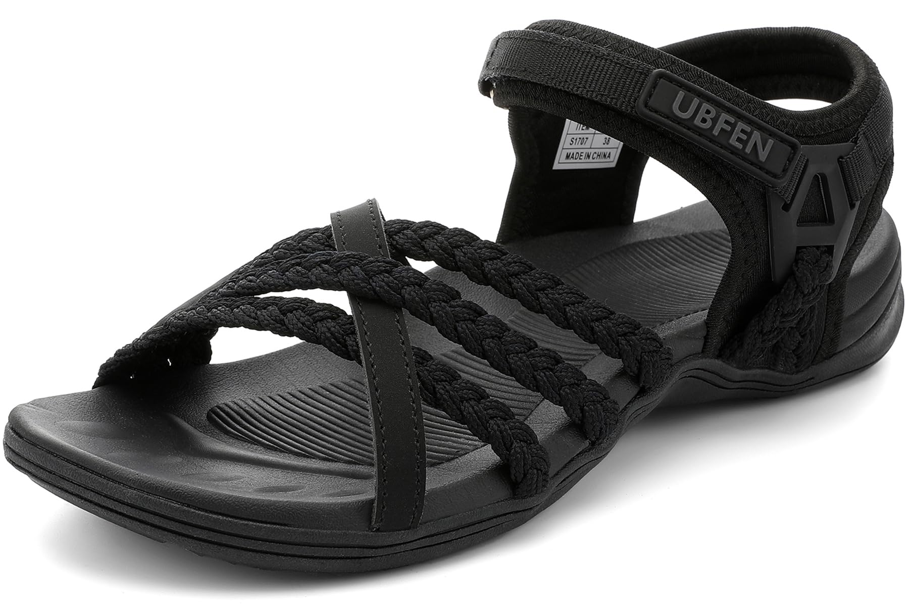 UBFEN Womens Hiking Sandals Walking Outdoor Sports Comfortable Water Sandals with Arch Support Comfortable for Beach Camping Travel Golf