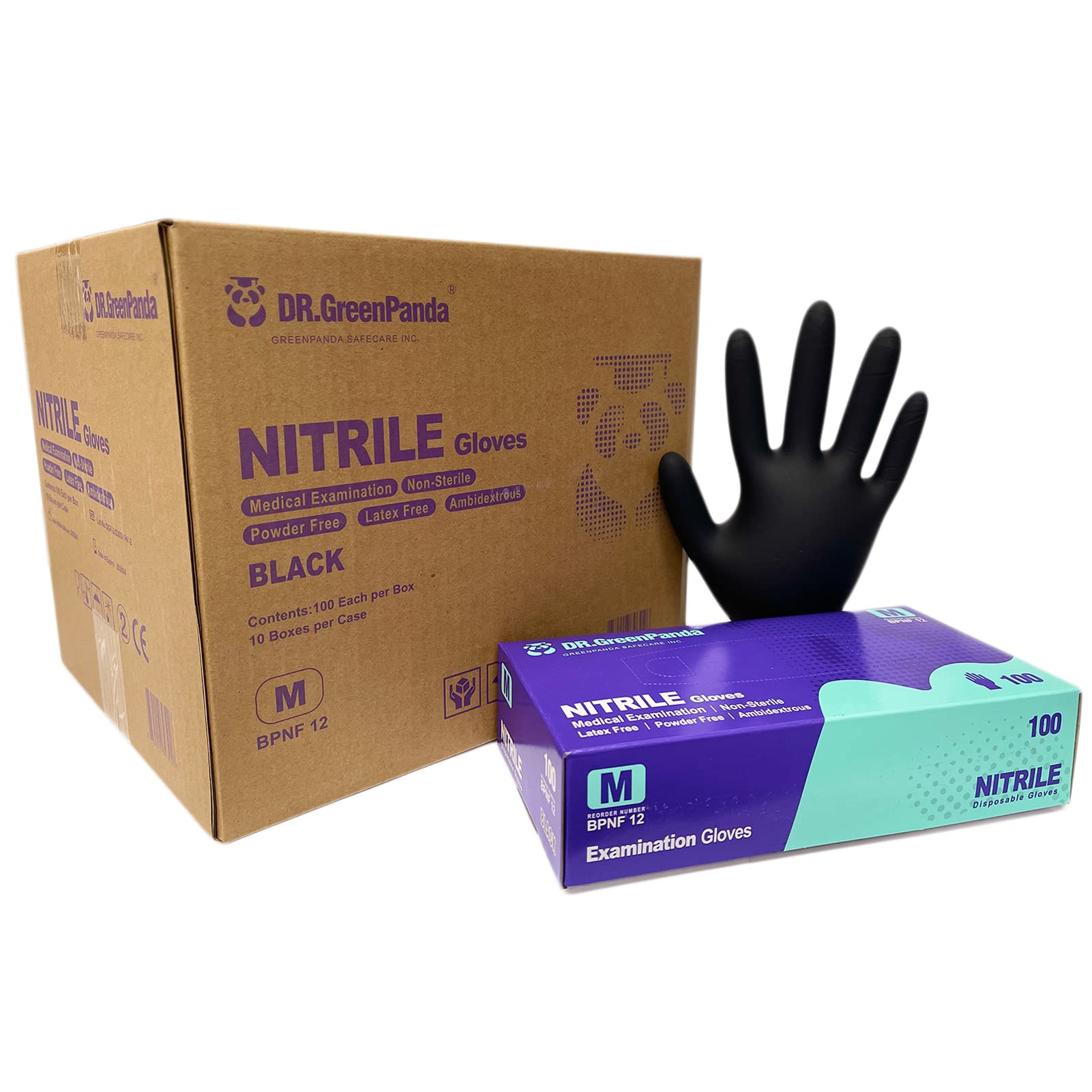 Nitrile Gloves - 3 Mil - Food Safe & Medical Exam Disposable Gloves - Latex Free Powder Free Non-Sterile