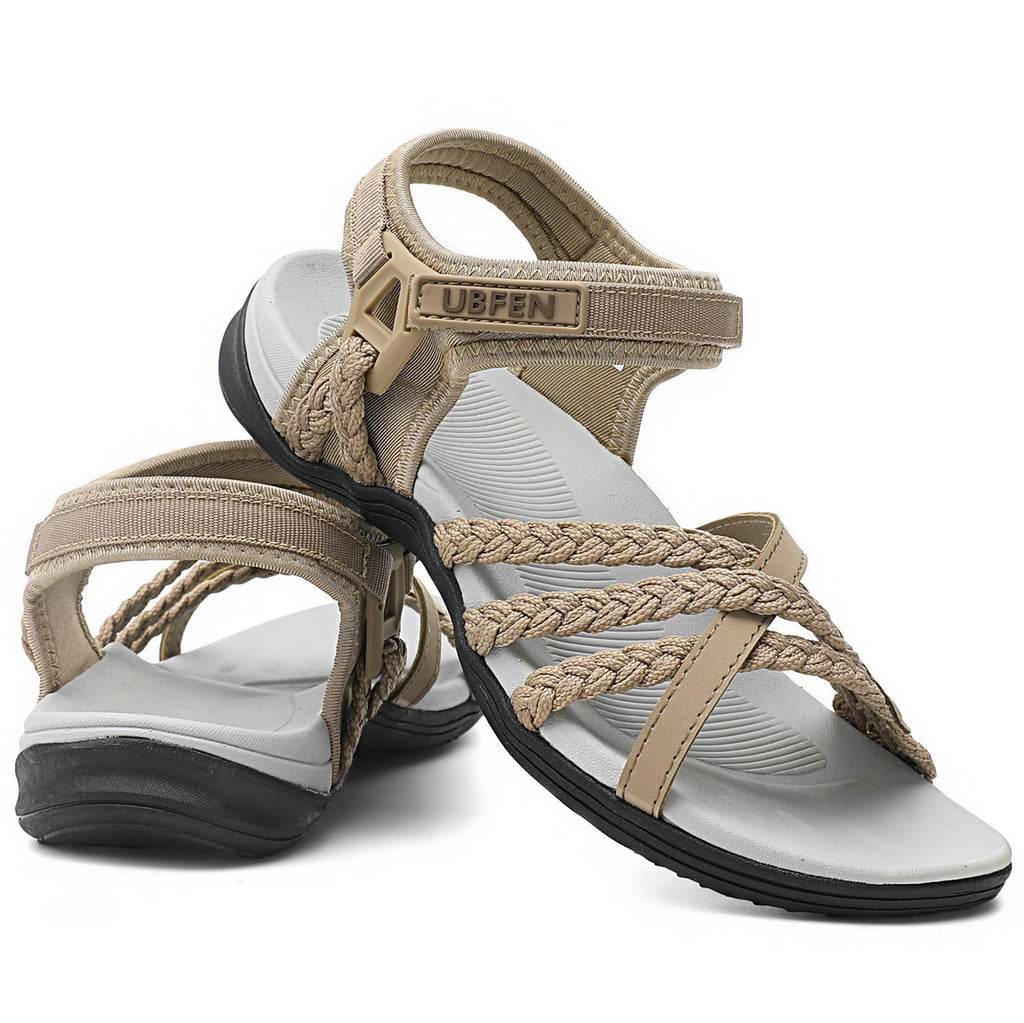 UBFEN Womens Hiking Sandals Walking Outdoor Sports Comfortable Water Sandals with Arch Support Comfortable for Beach Camping Travel Golf