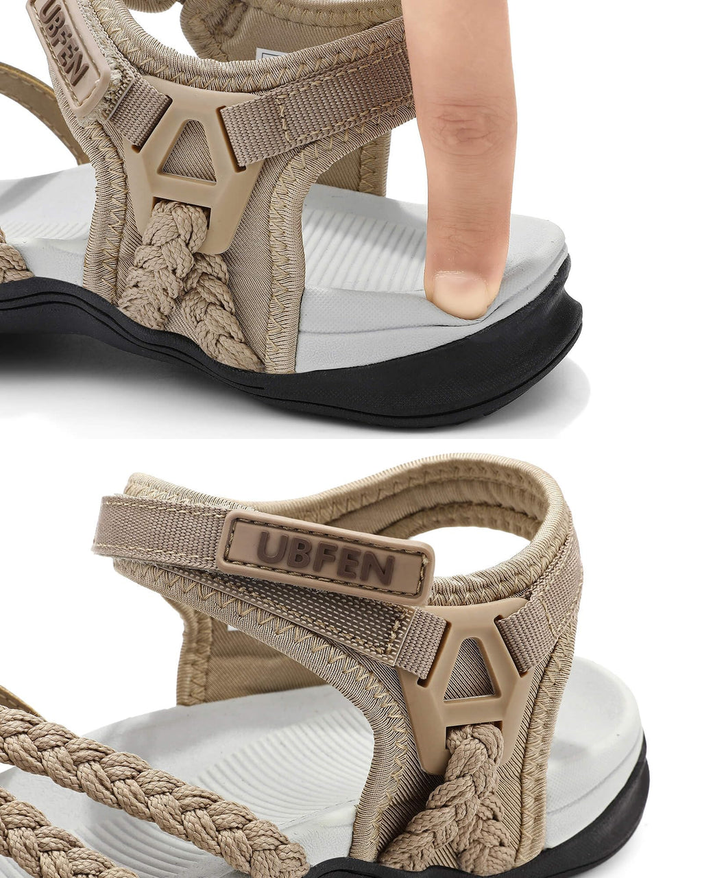 UBFEN Womens Hiking Sandals Walking Outdoor Sports Comfortable Water Sandals with Arch Support Comfortable for Beach Camping Travel Golf