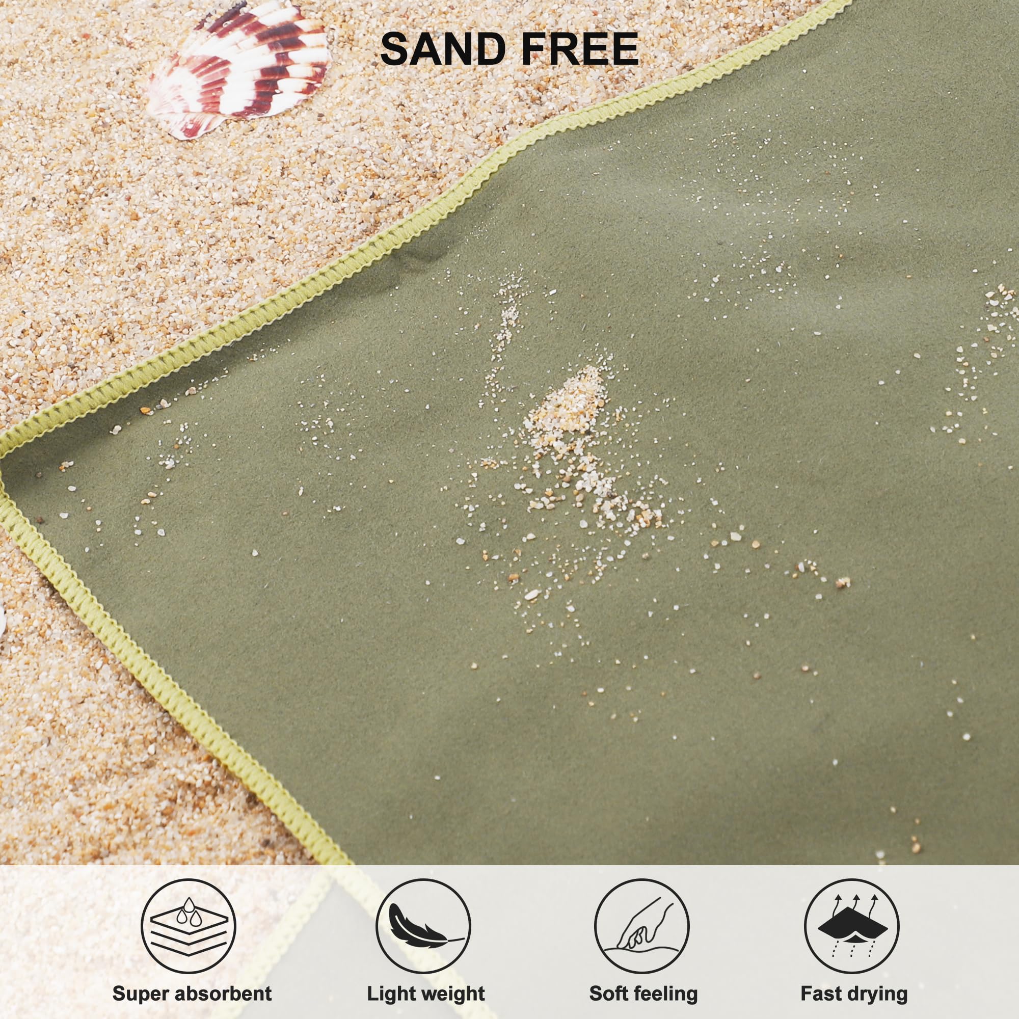 Rainleaf Microfiber Towel Perfect Travel & Gym & Camping Towel. Quick Dry - Super Absorbent - Ultra Compact - Lightweight. Suitable for Trip, Beach, Shower, Backpacking, Pool