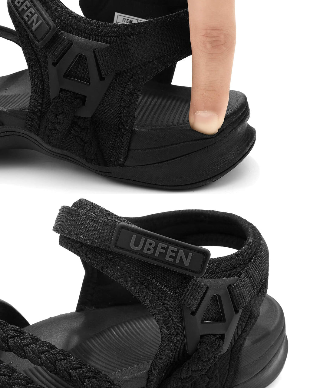 UBFEN Womens Hiking Sandals Walking Outdoor Sports Comfortable Water Sandals with Arch Support Comfortable for Beach Camping Travel Golf