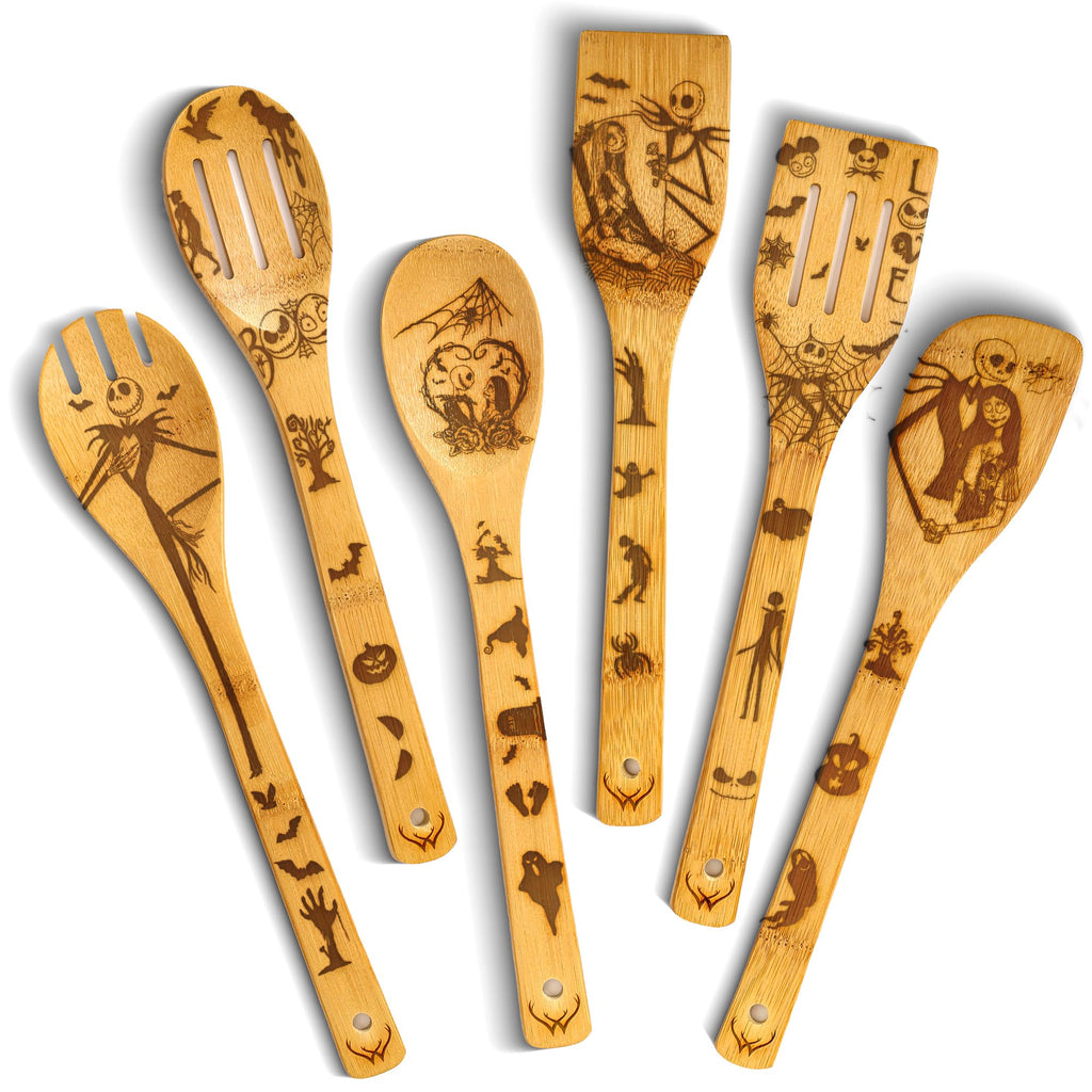 Wooden Spoons for Cooking set of 6 – Premium Wooden Utensil set for everyday use – Versatile Cooking utensils set safe for nonstick pans – Durable wooden spoon kitchen utensils set