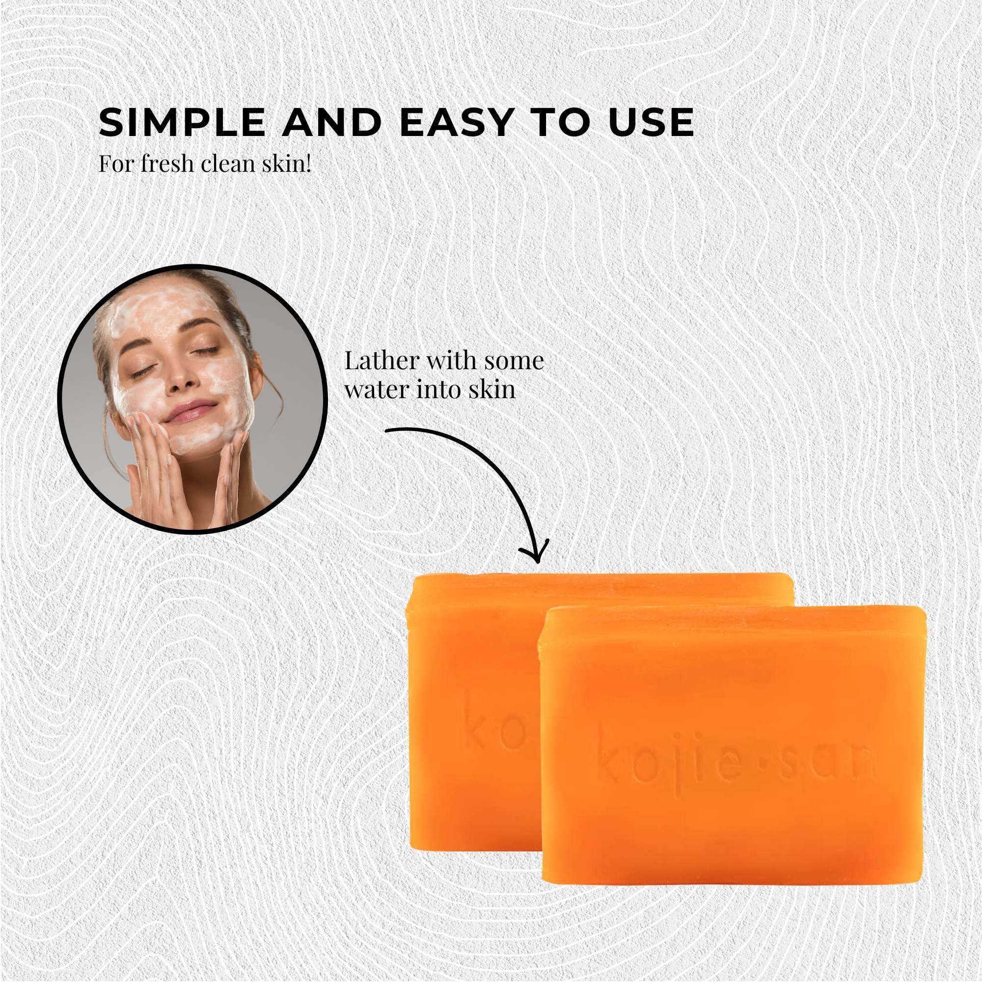 Kojie San Orange Whitening Soap, 3 x 65 g