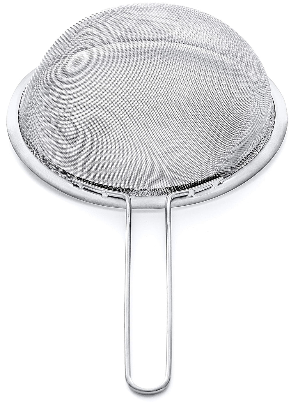 Strainer Set Fine Mesh – Premium 304 Stainless Steel (18/8) – 8″, 5.5″ and 3.3″ Sturdy Kitchen Strainers (Silver)